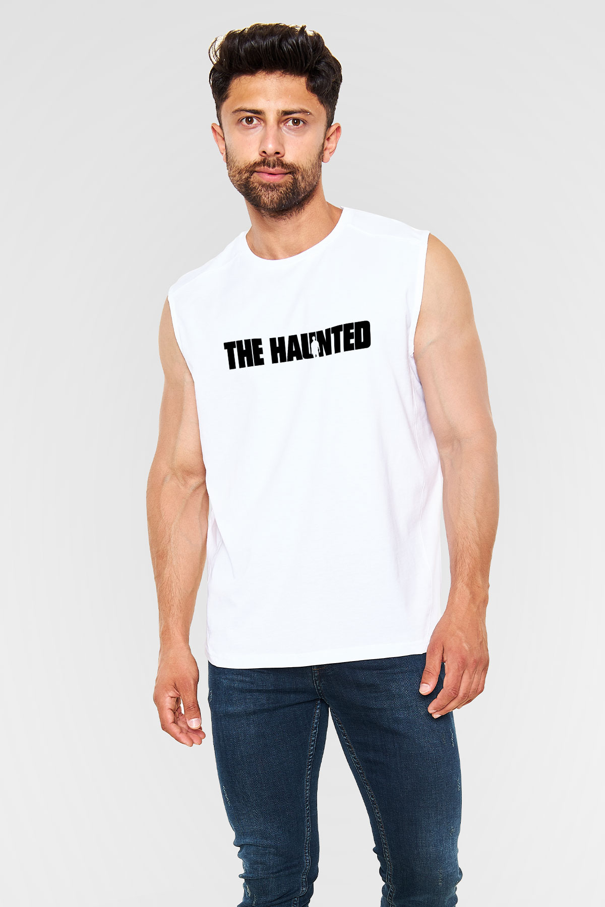 The Haunted Beyaz Unisex Kolsuz Tişört