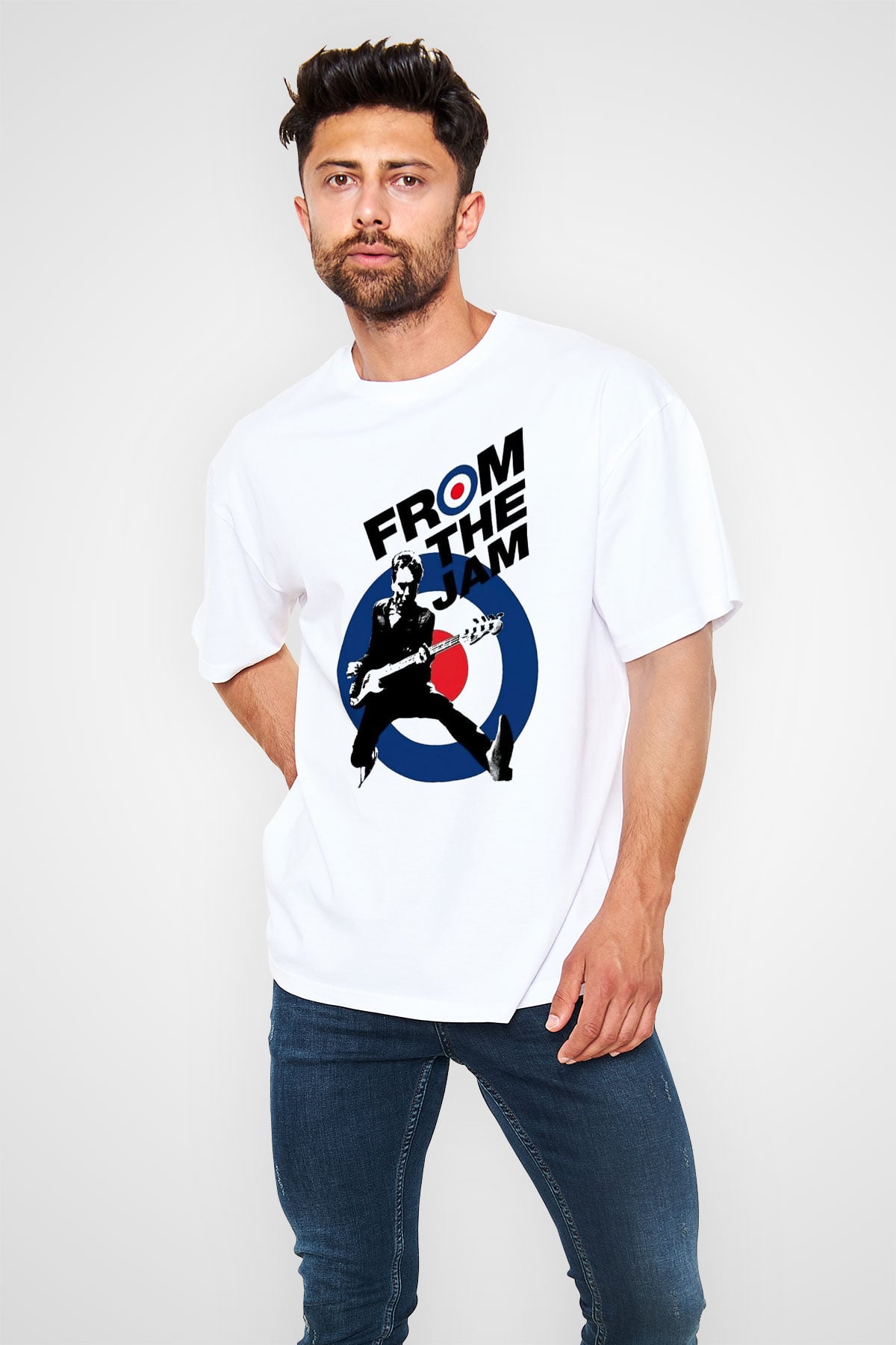 The Jam Beyaz Unisex Oversize Tişört T-Shirt