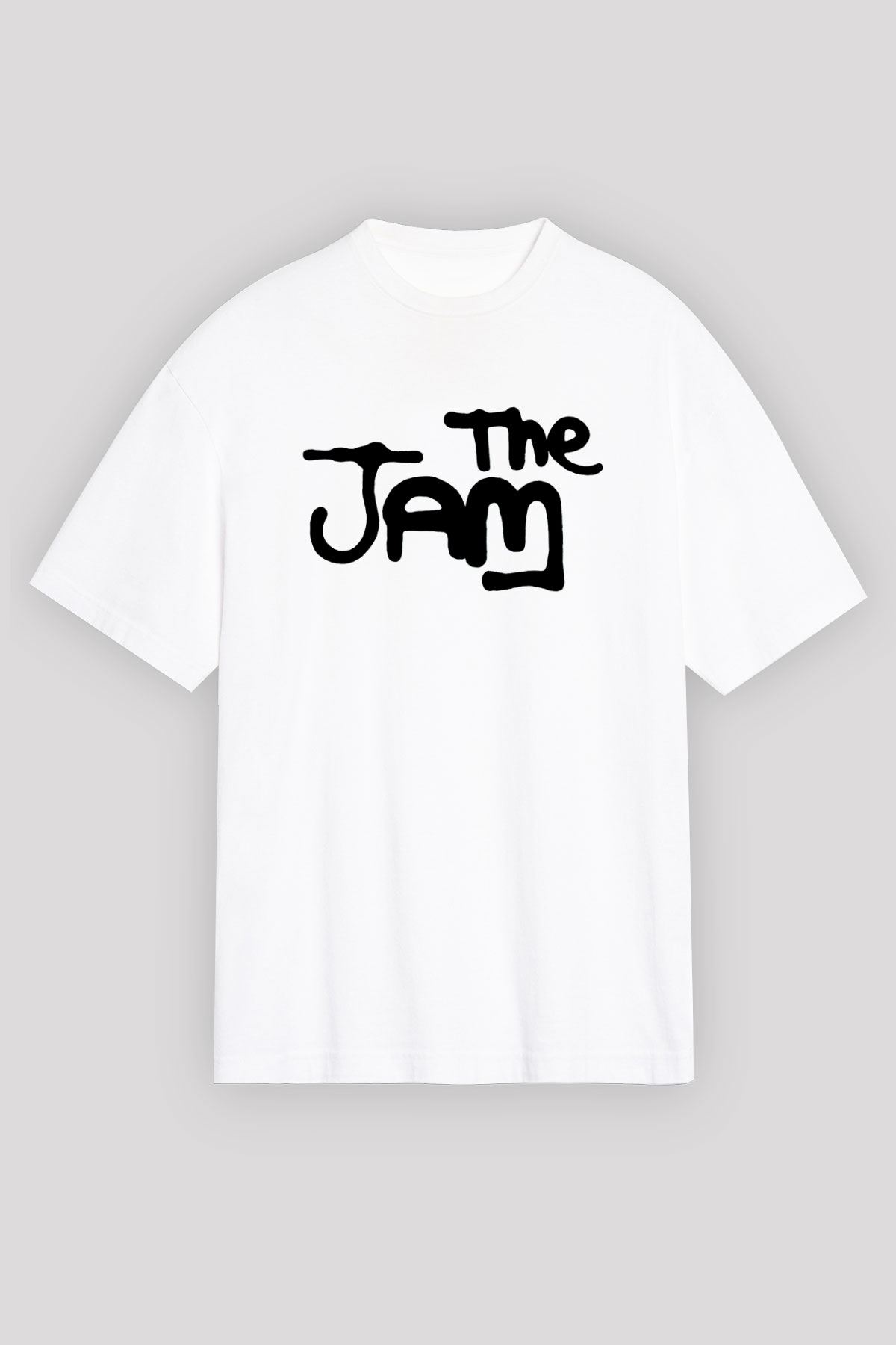 The Jam Beyaz Unisex Oversize Tişört T-Shirt
