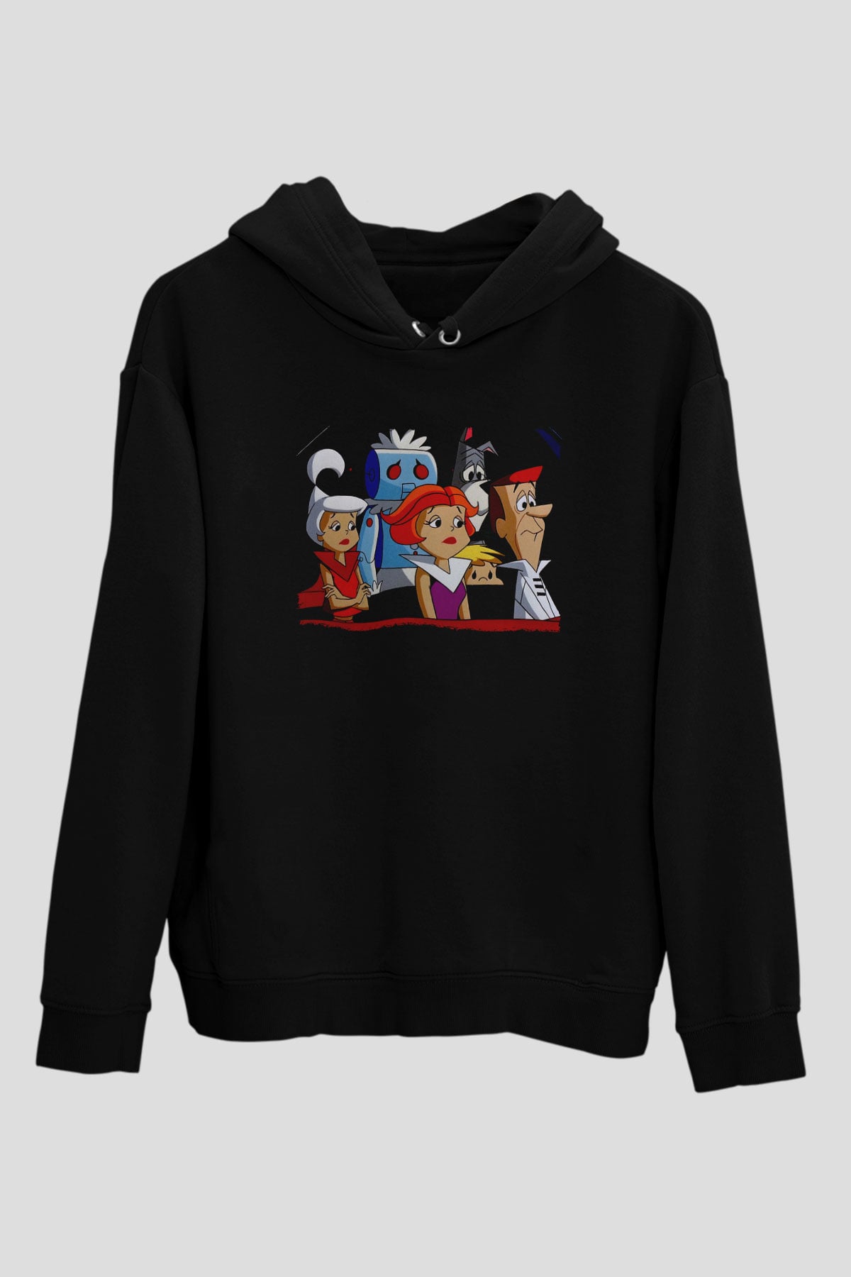 The Jetsons Jetsonlar Siyah Unisex Hoodie