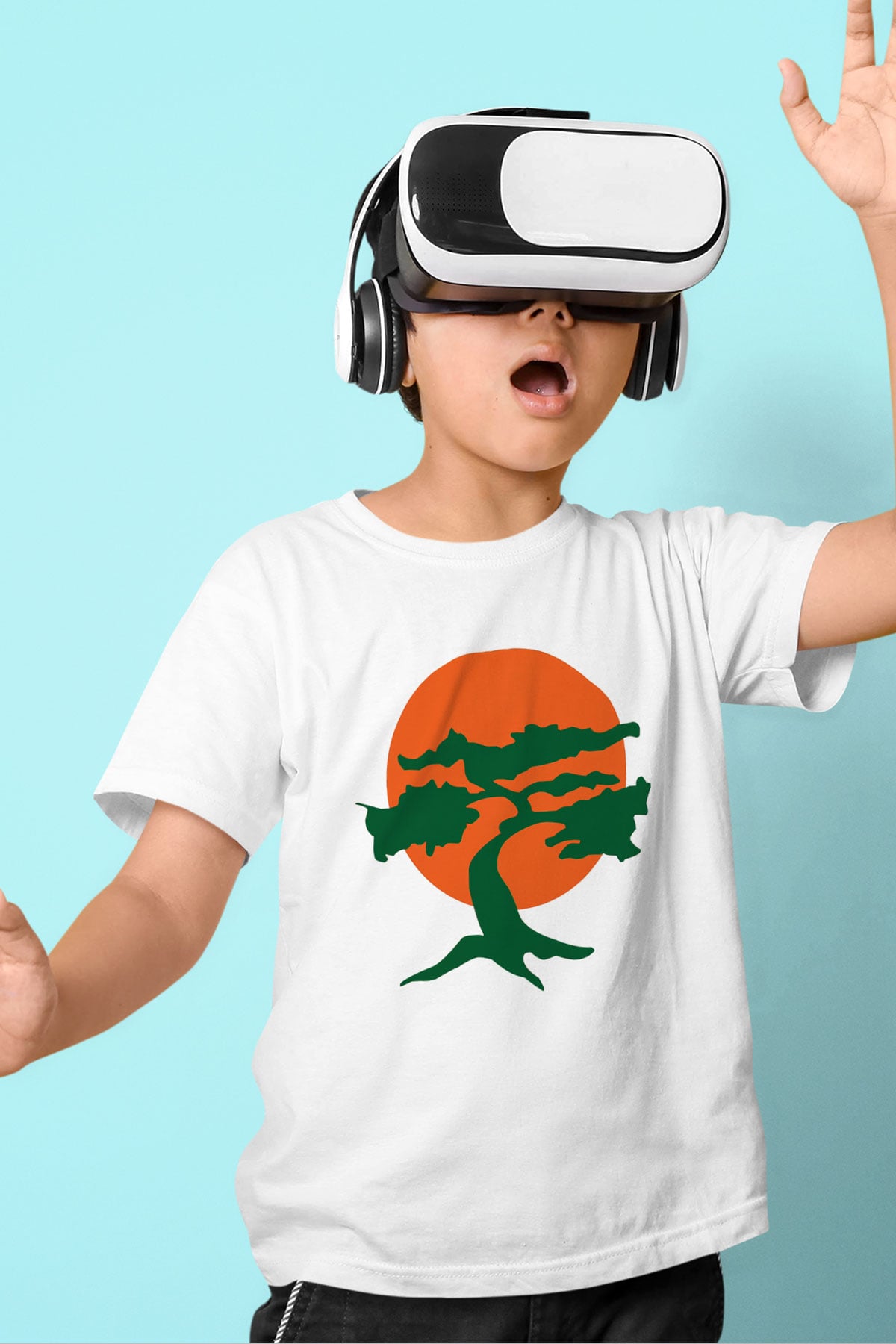 The Karate Kid Baskılı Beyaz Unisex Çocuk Tişört
