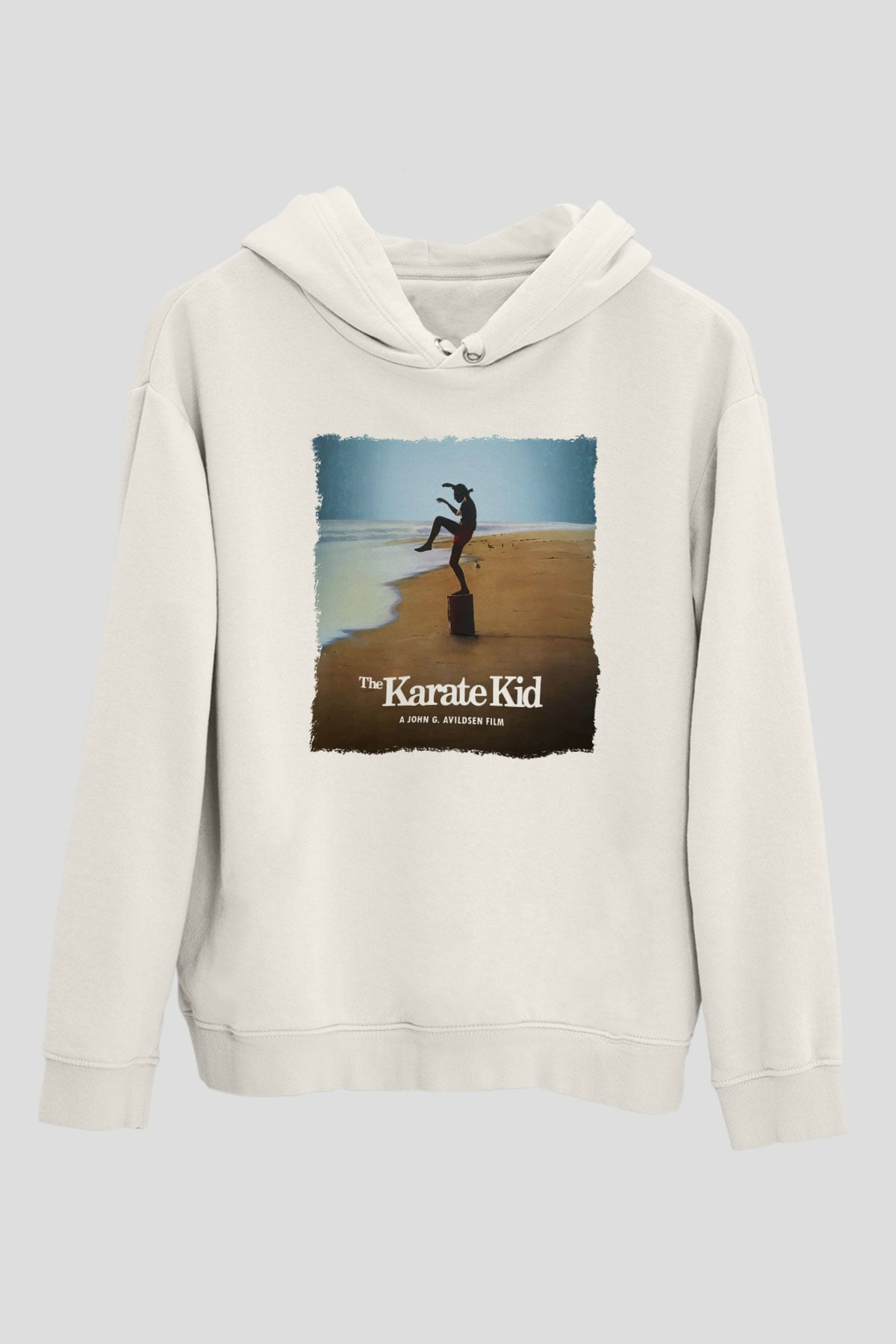 The Karate Kid Beyaz Unisex Hoodie