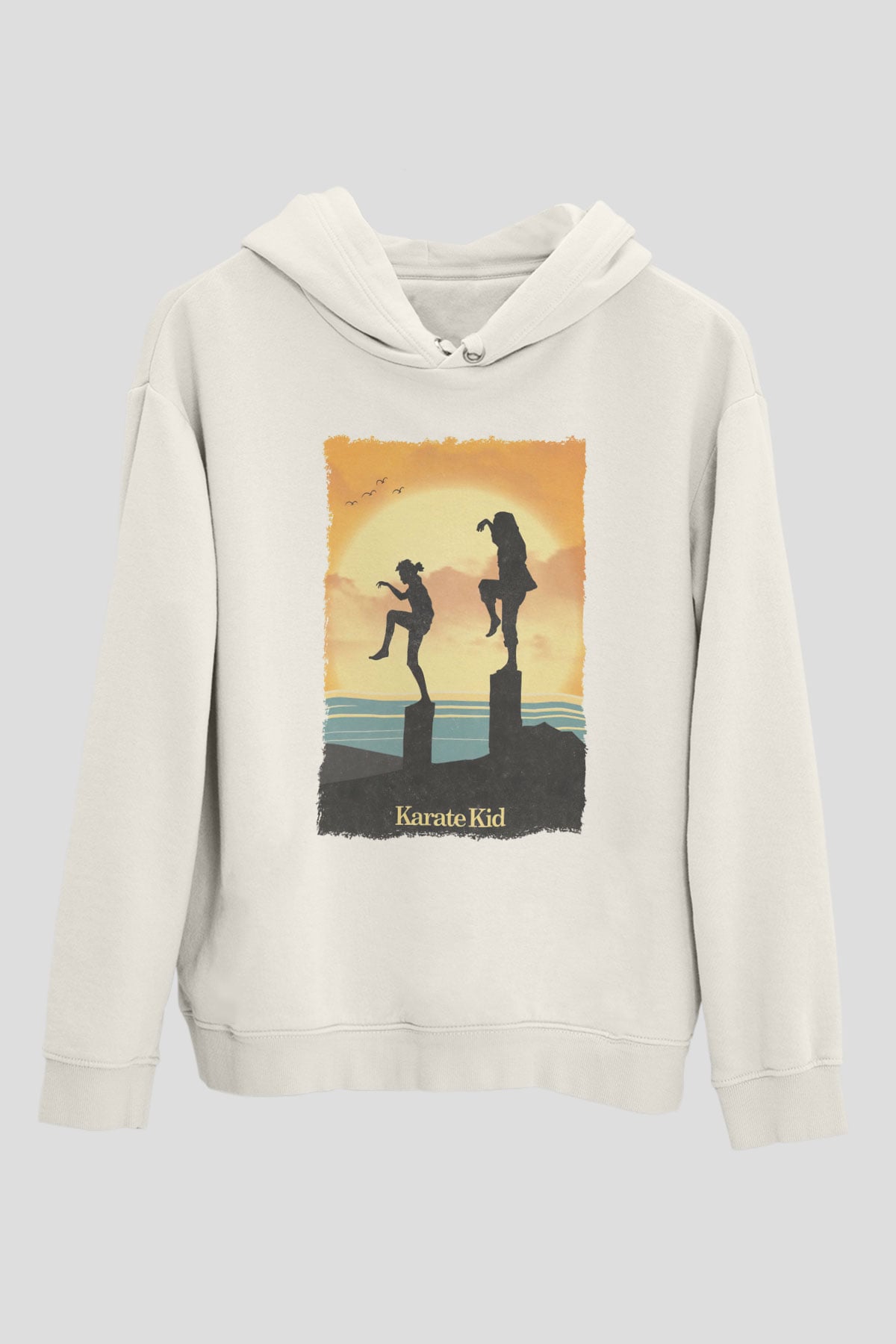 The Karate Kid Beyaz Unisex Hoodie