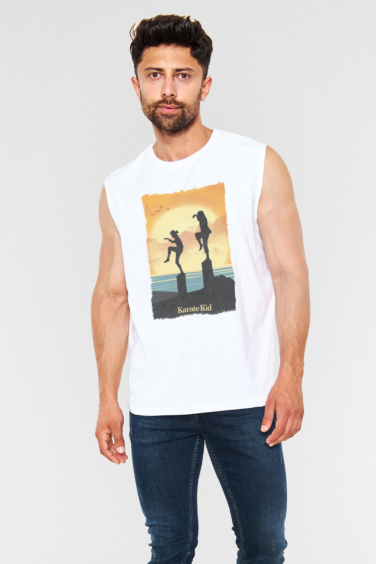 The Karate Kid Beyaz Unisex Kolsuz Tişört