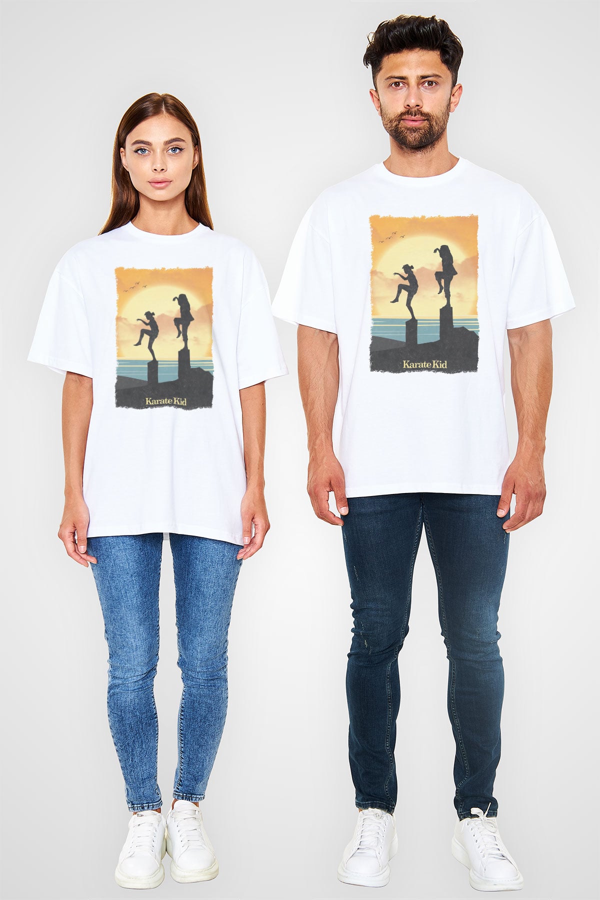 The Karate Kid Beyaz Oversize Tişört Oversize T-shirt