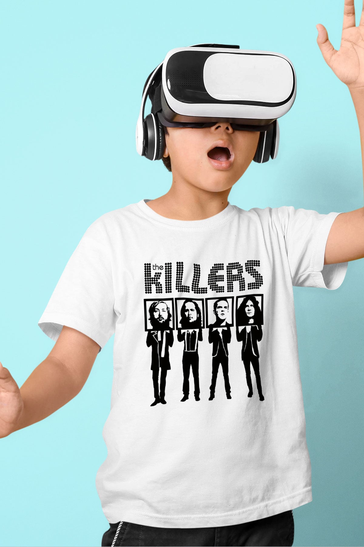 The Killers Baskılı Beyaz Unisex Çocuk Tişört