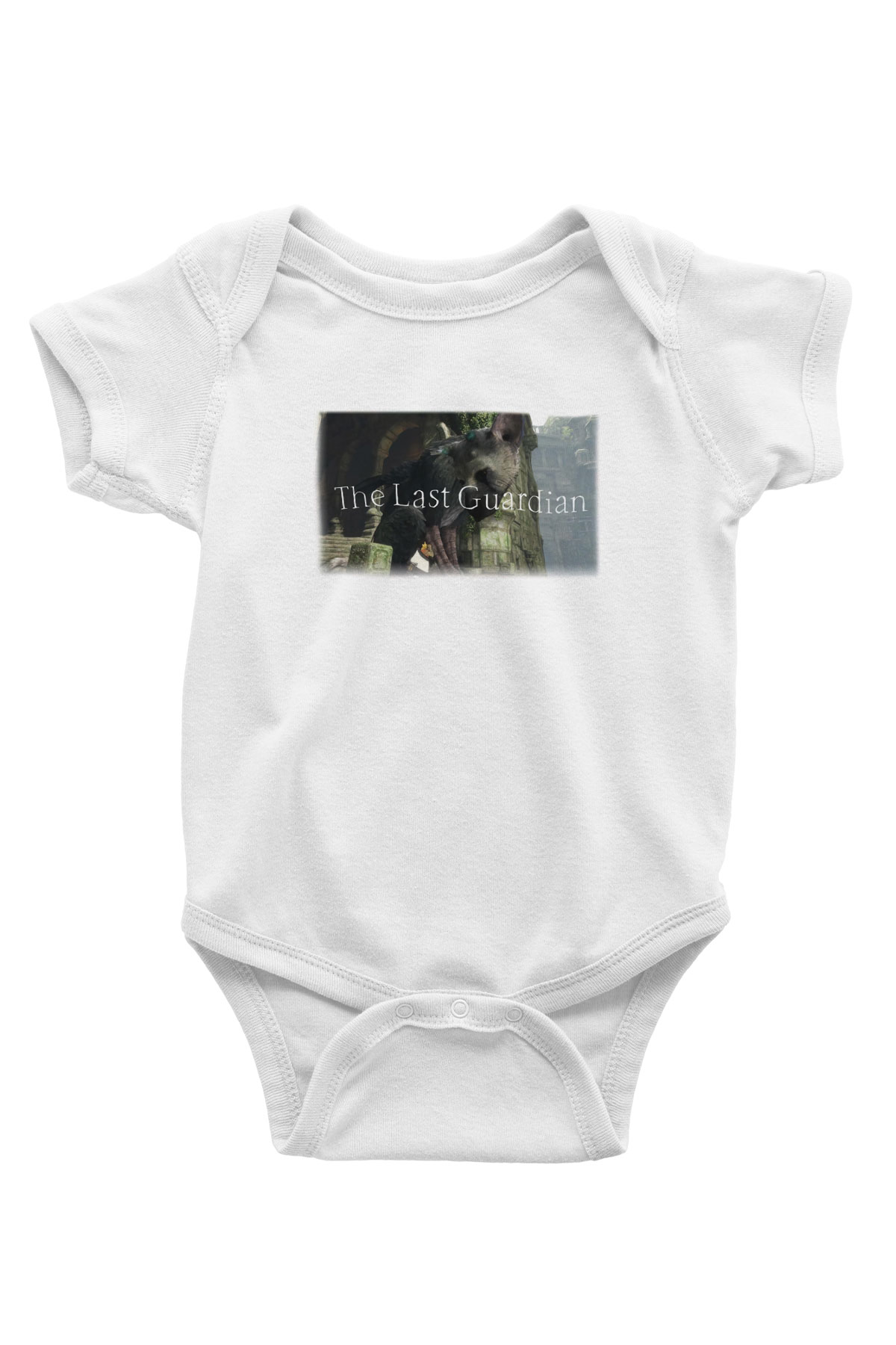 The Last Guardian Baskılı Beyaz Unisex Bebek Body - Zıbın