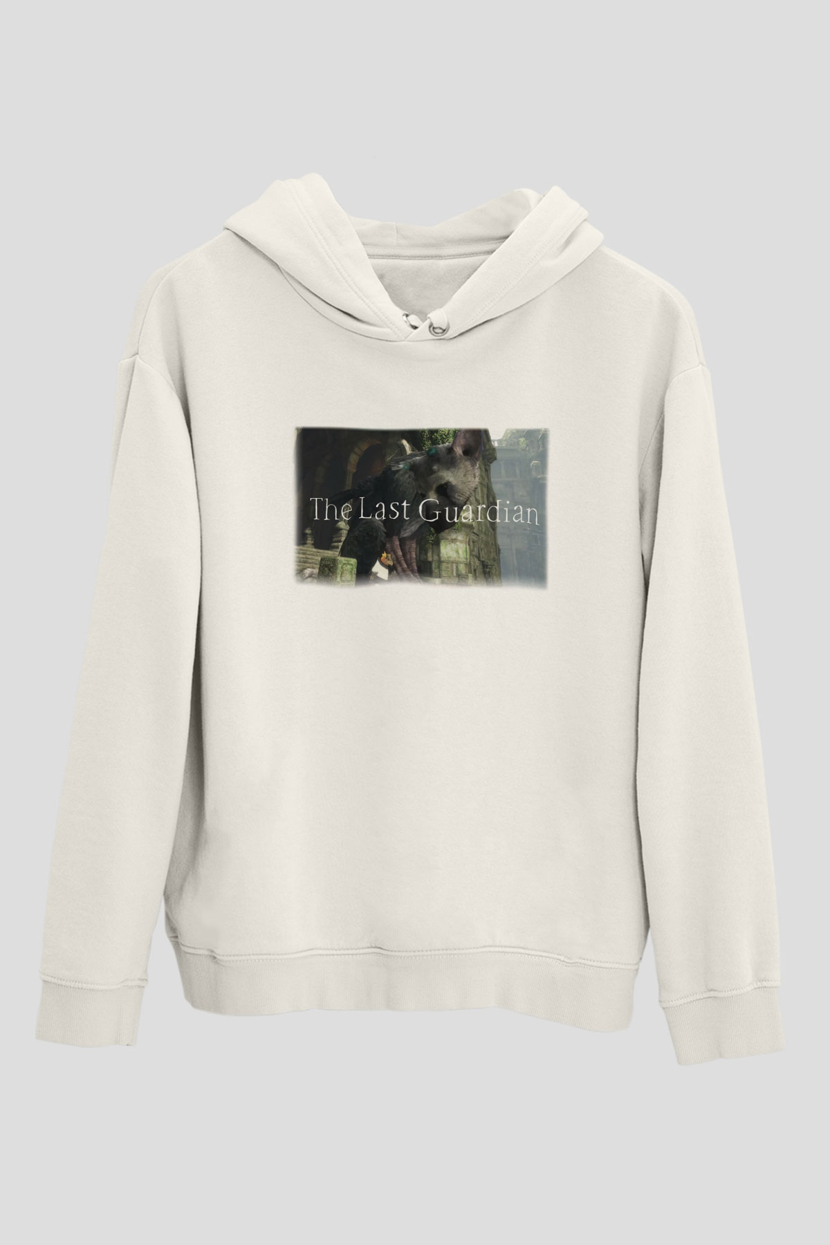 The Last Guardian Beyaz Unisex Kapşonlu Sweatshirt