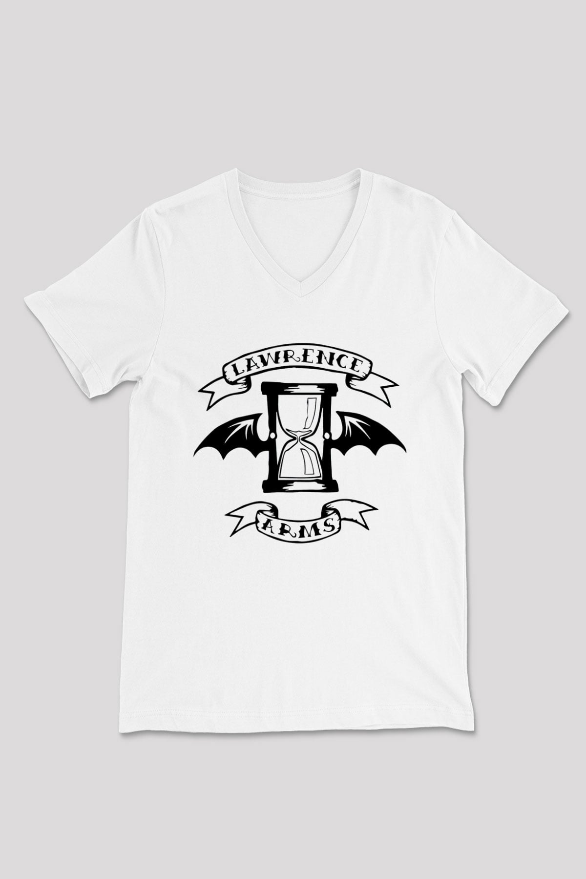 The Lawrence Arms Beyaz Unisex V Yaka Tişört T-Shirt