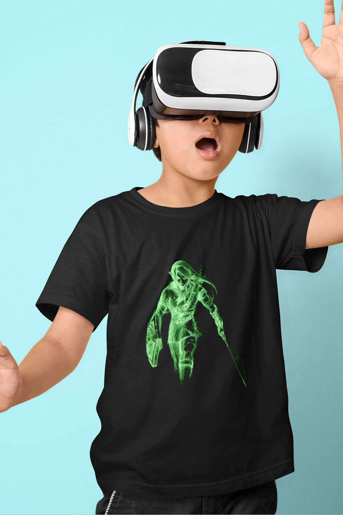 The Legend of Zelda Baskılı Siyah Unisex Çocuk Tişört