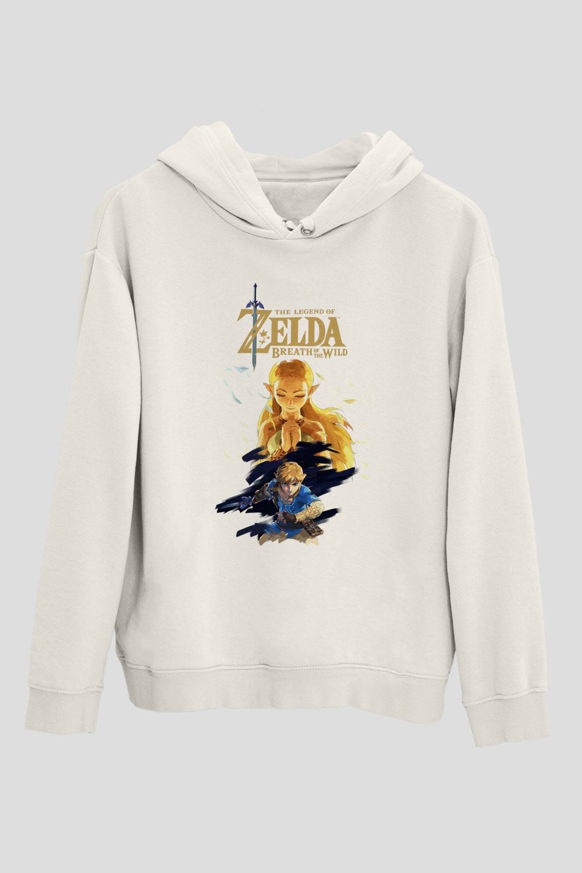 The Legend of Zelda Beyaz Unisex Kapşonlu Sweatshirt