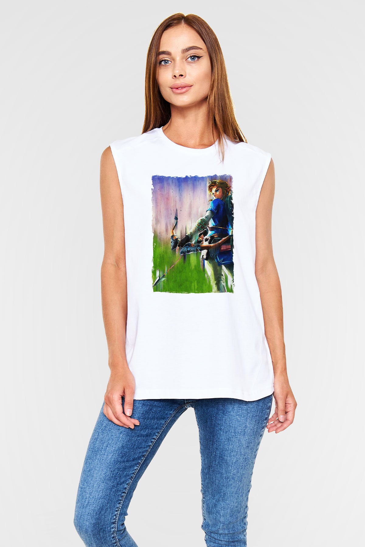 The Legend of Zelda Beyaz Unisex  Kolsuz Tişört