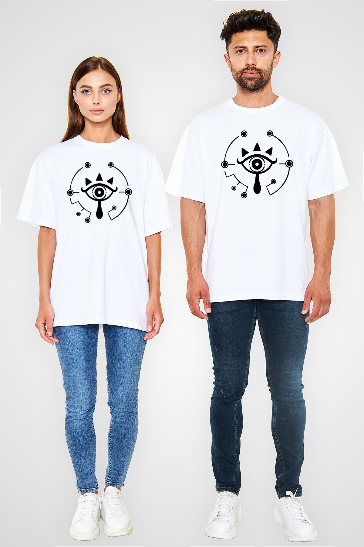 The Legend of Zelda Beyaz Unisex Oversize Tişört