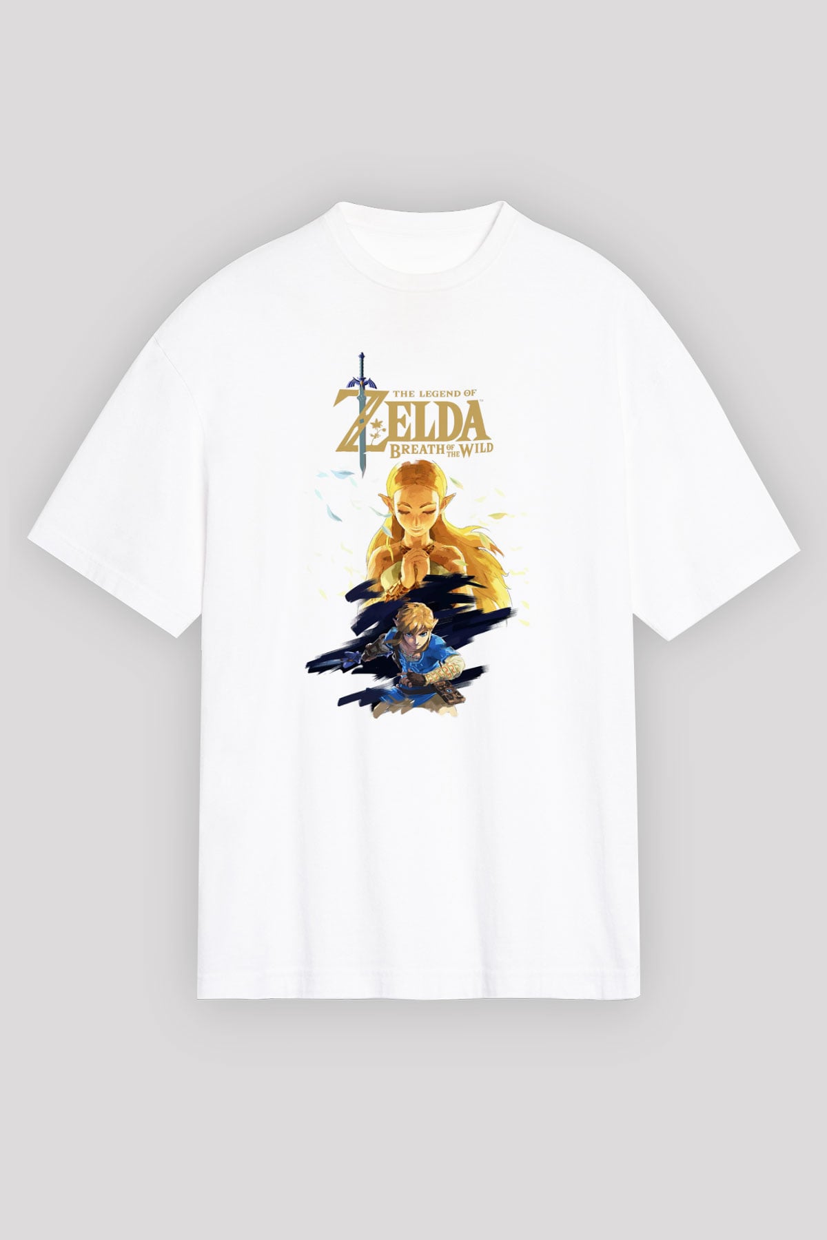 The Legend of Zelda Beyaz Unisex Oversize Tişört