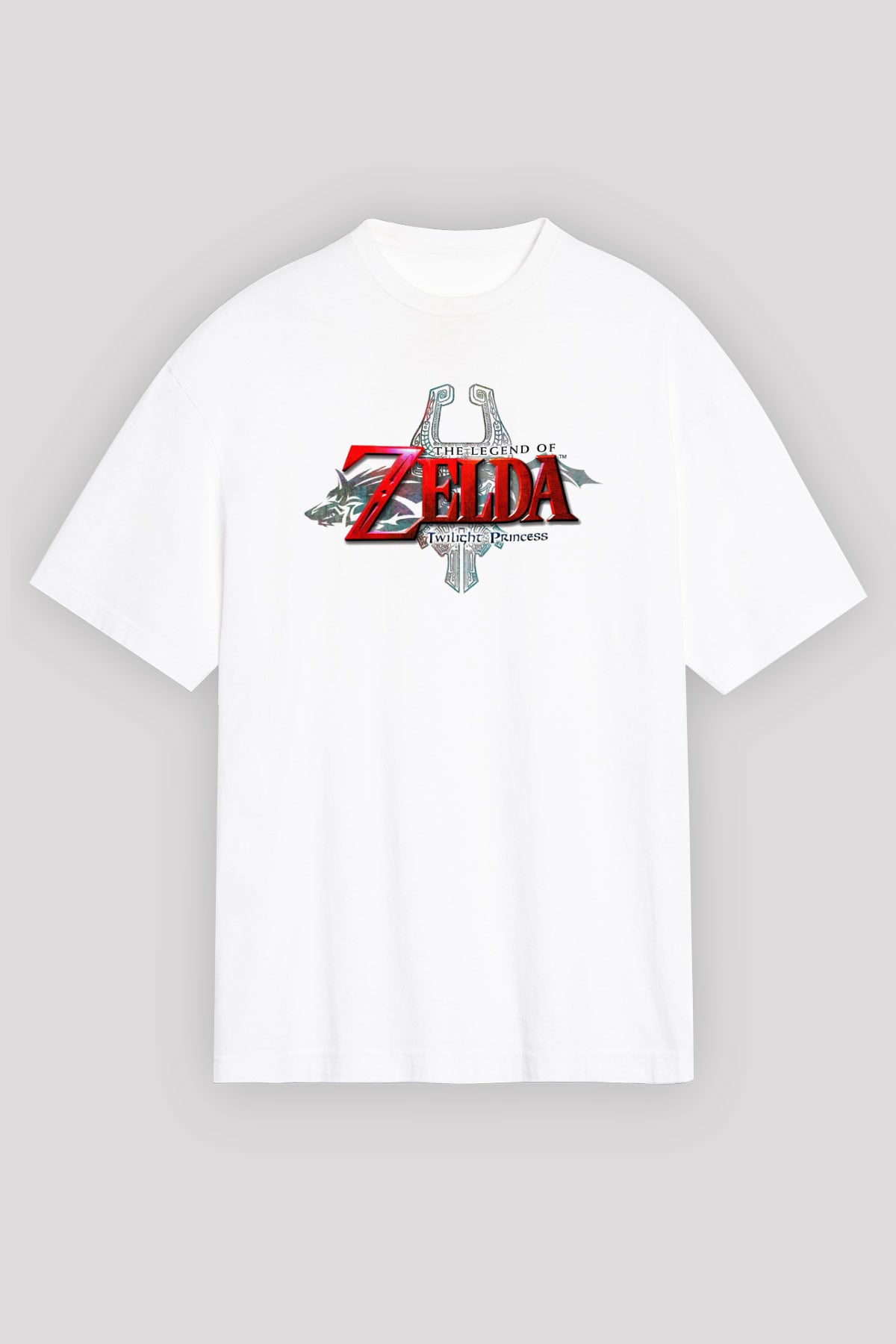 The Legend of Zelda Beyaz Unisex Oversize Tişört