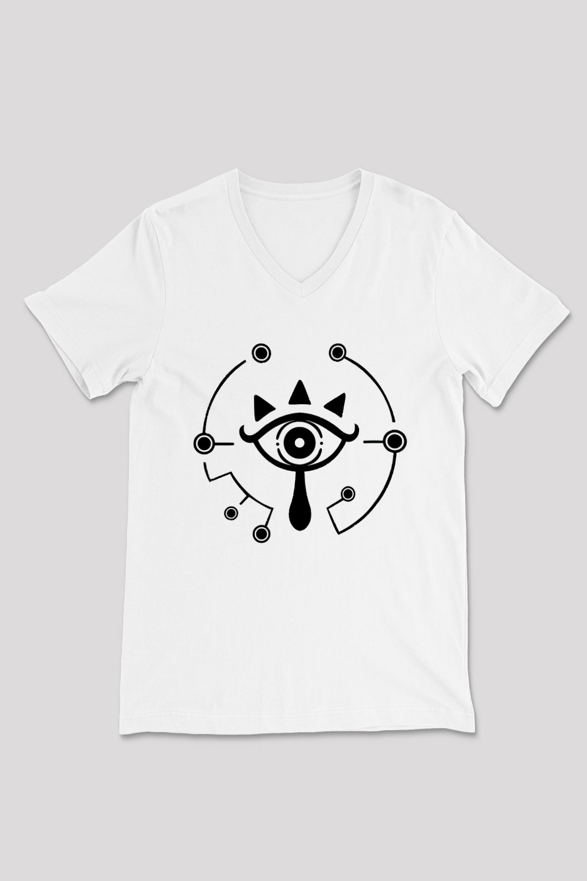 The Legend of Zelda Beyaz Unisex V Yaka Tişört