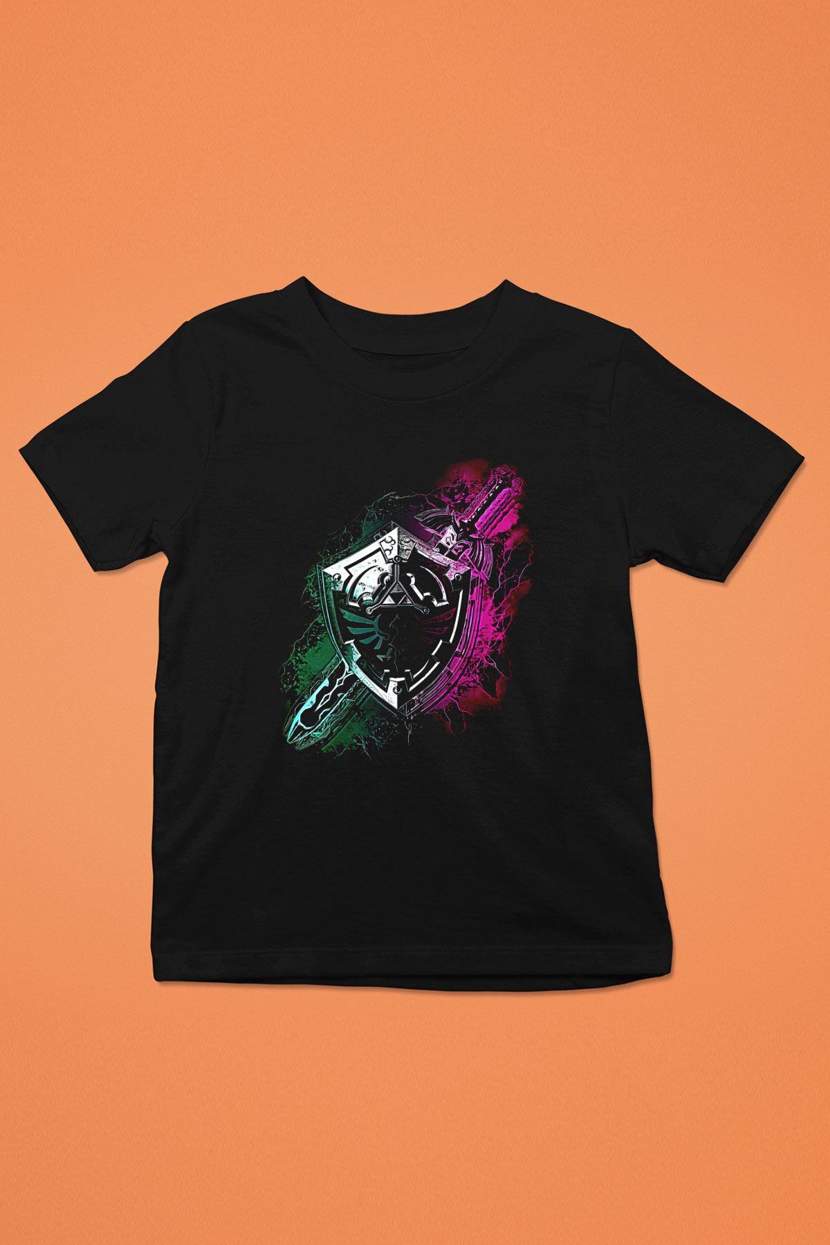 The Legend of Zelda Siyah Unisex  Çocuk Tişört