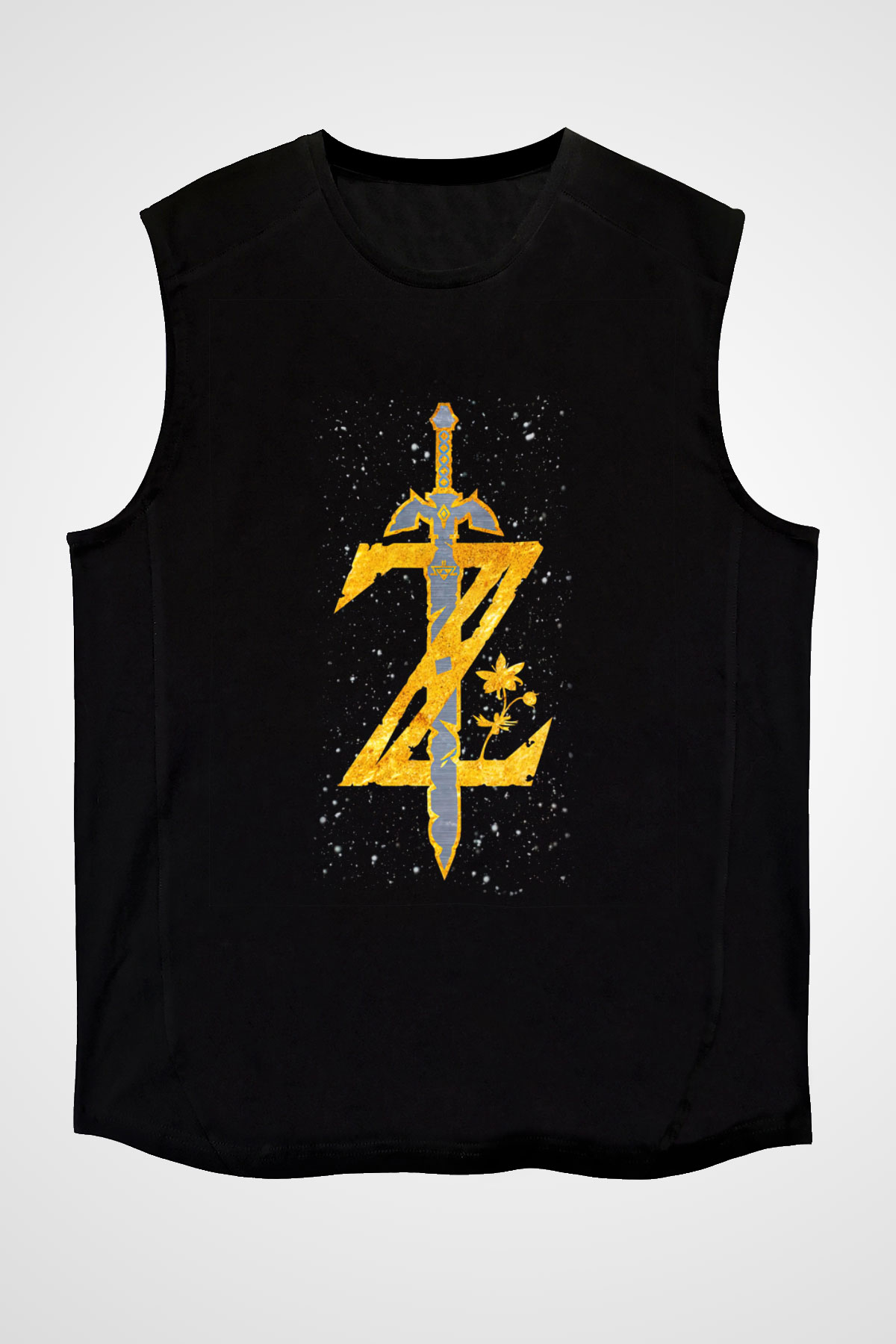 The Legend of Zelda Siyah Unisex  Kolsuz Tişört