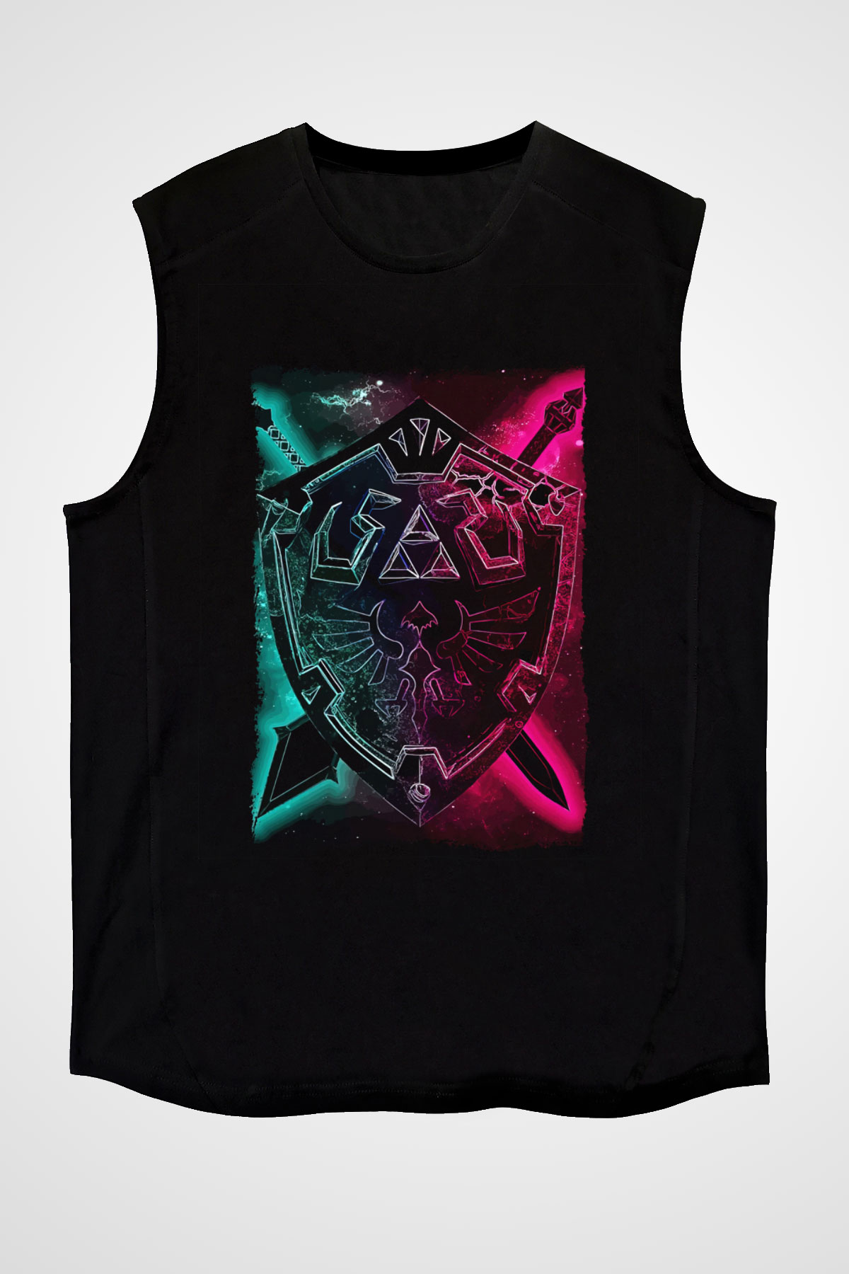 The Legend of Zelda Siyah Unisex  Kolsuz Tişört