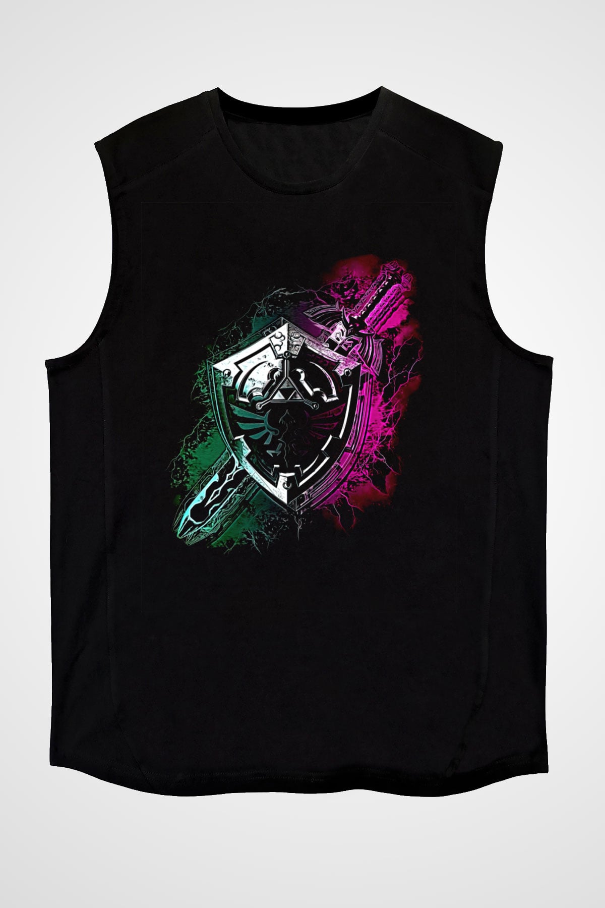 The Legend of Zelda Siyah Unisex  Kolsuz Tişört