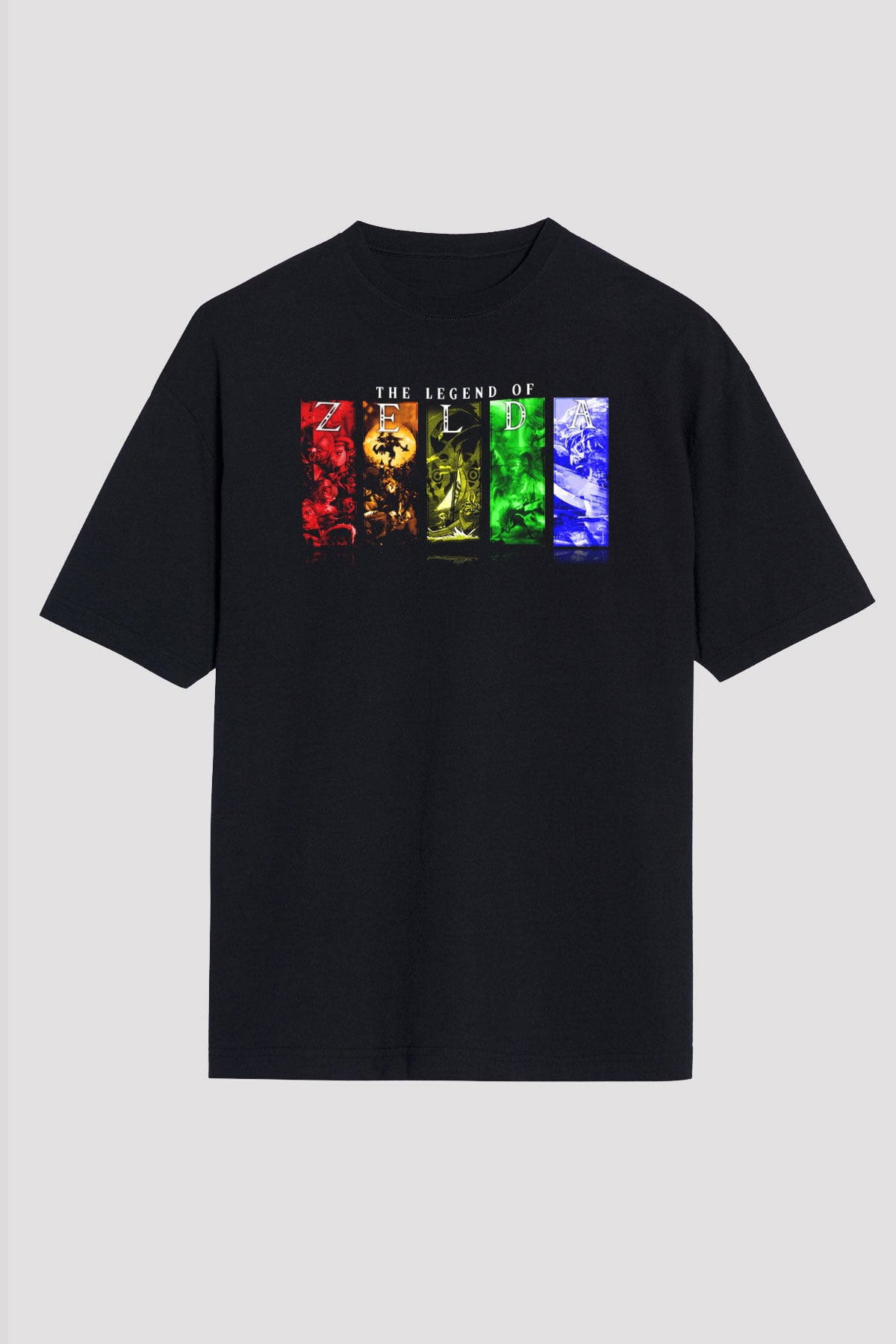 The Legend of Zelda Siyah Unisex Oversize Tişört