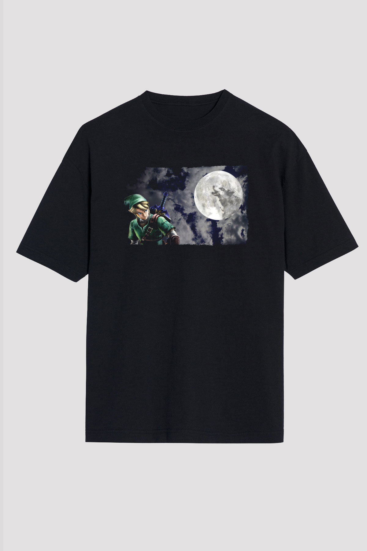 The Legend of Zelda Siyah Oversize Tişört