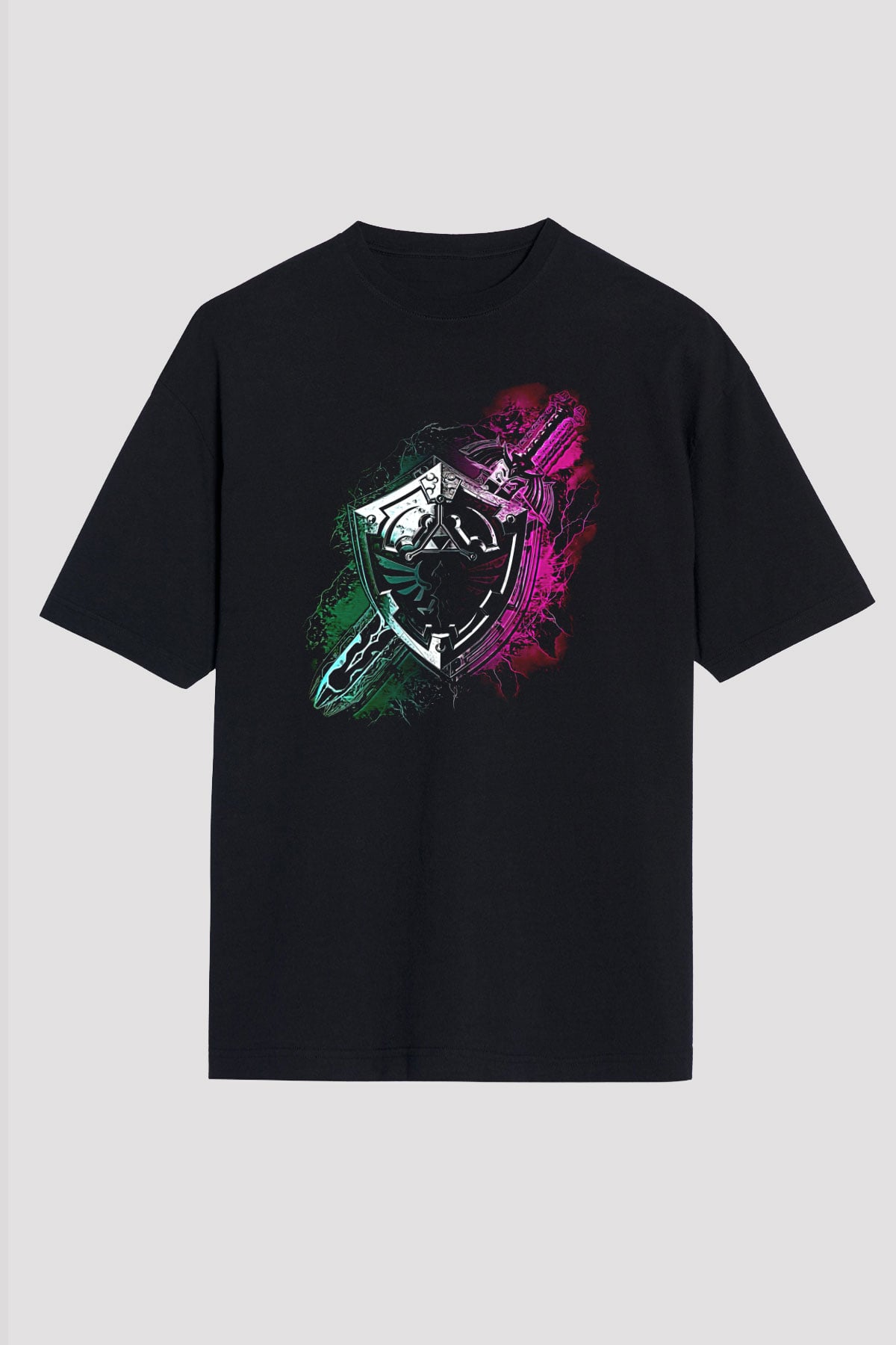 The Legend of Zelda Siyah Oversize Tişört