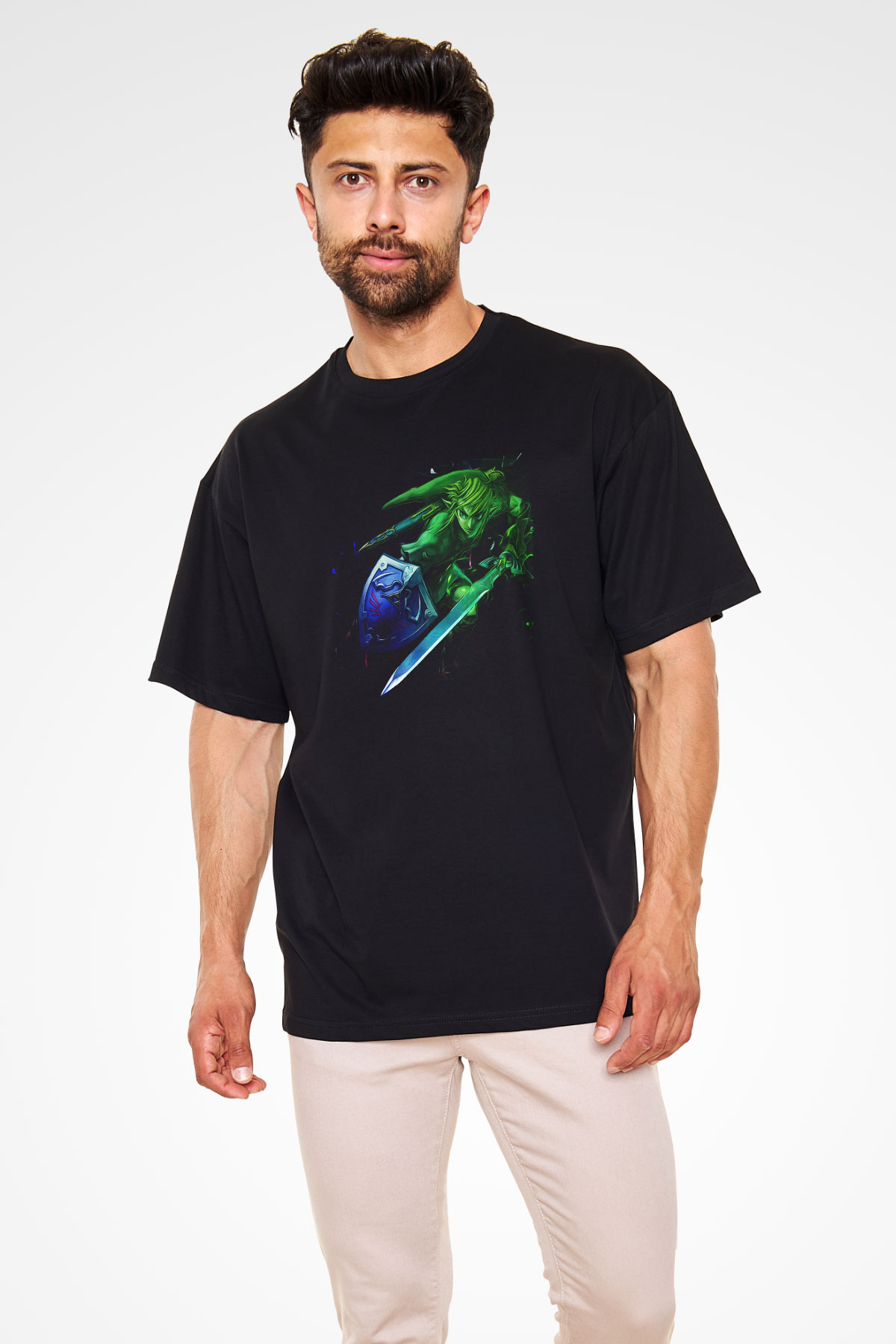 The Legend of Zelda Siyah Oversize Tişört