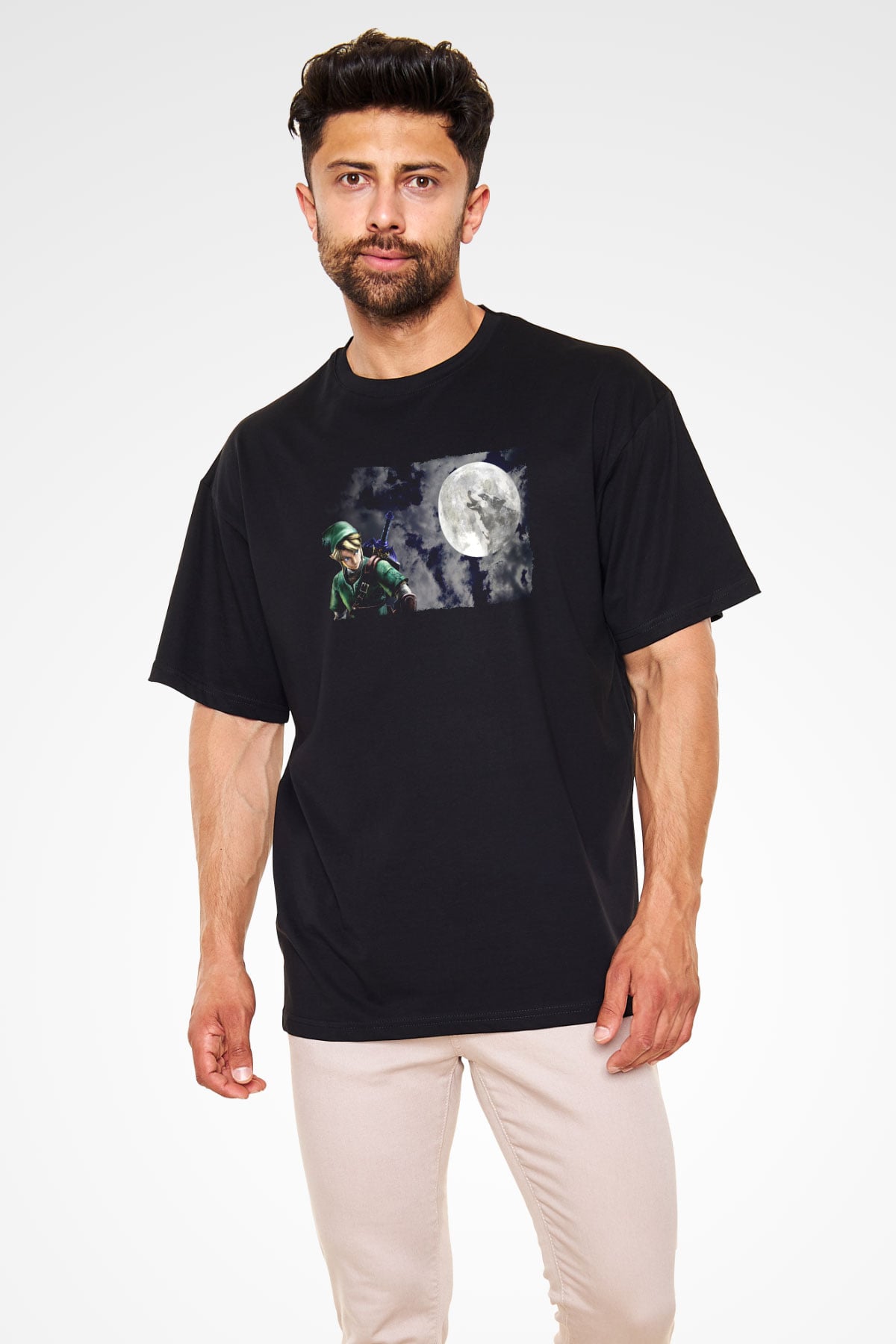 The Legend of Zelda Siyah Oversize Tişört