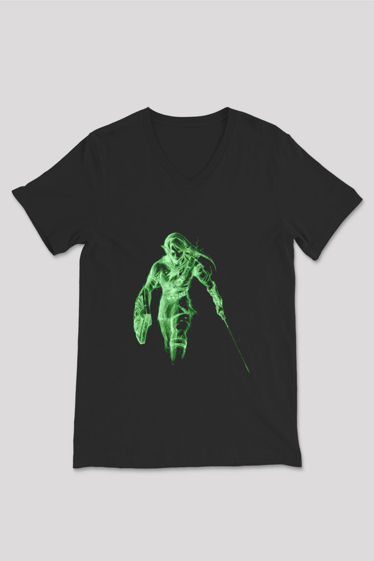 The Legend of Zelda Siyah Unisex V Yaka Tişört