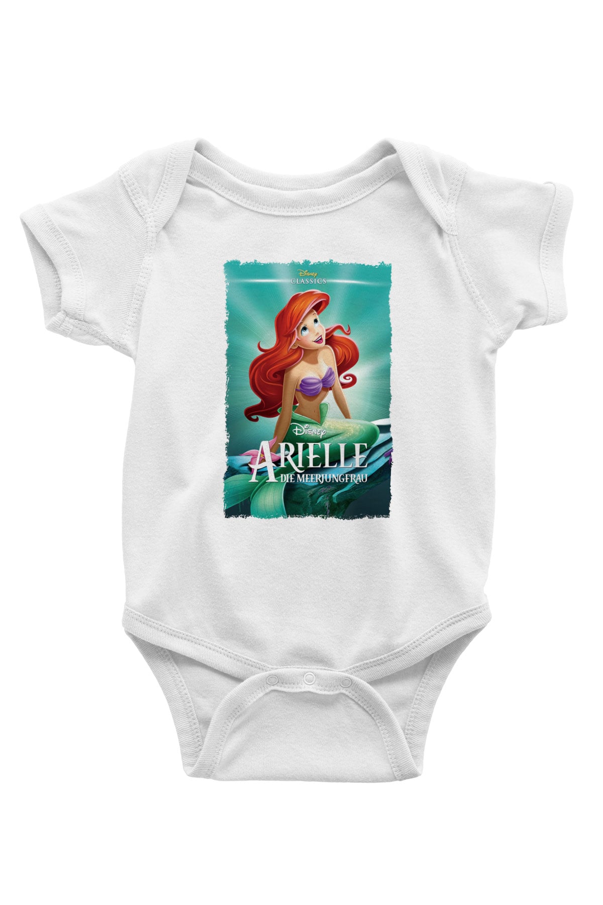 The Little Mermaid Beyaz Bebek Body - Zıbın