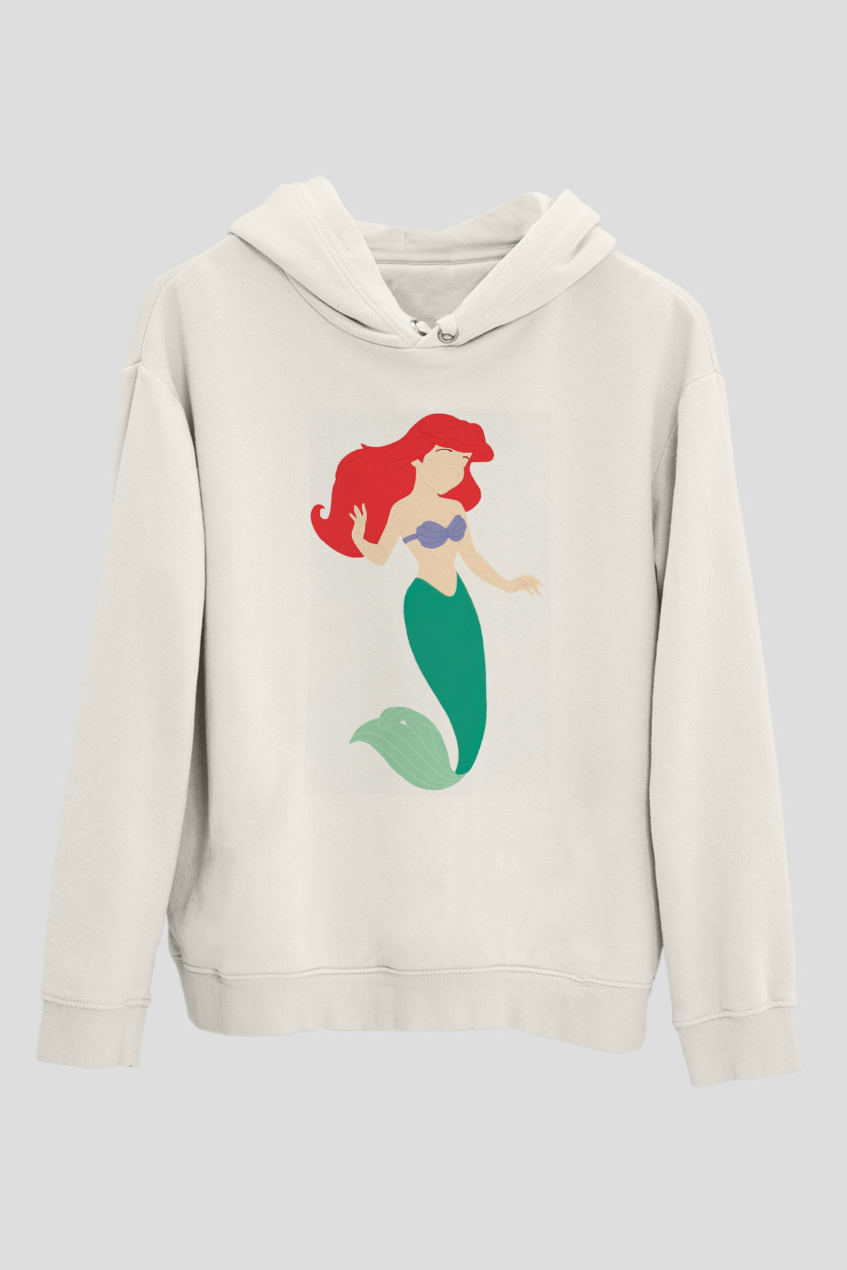 The Little Mermaid Beyaz Unisex Hoodie