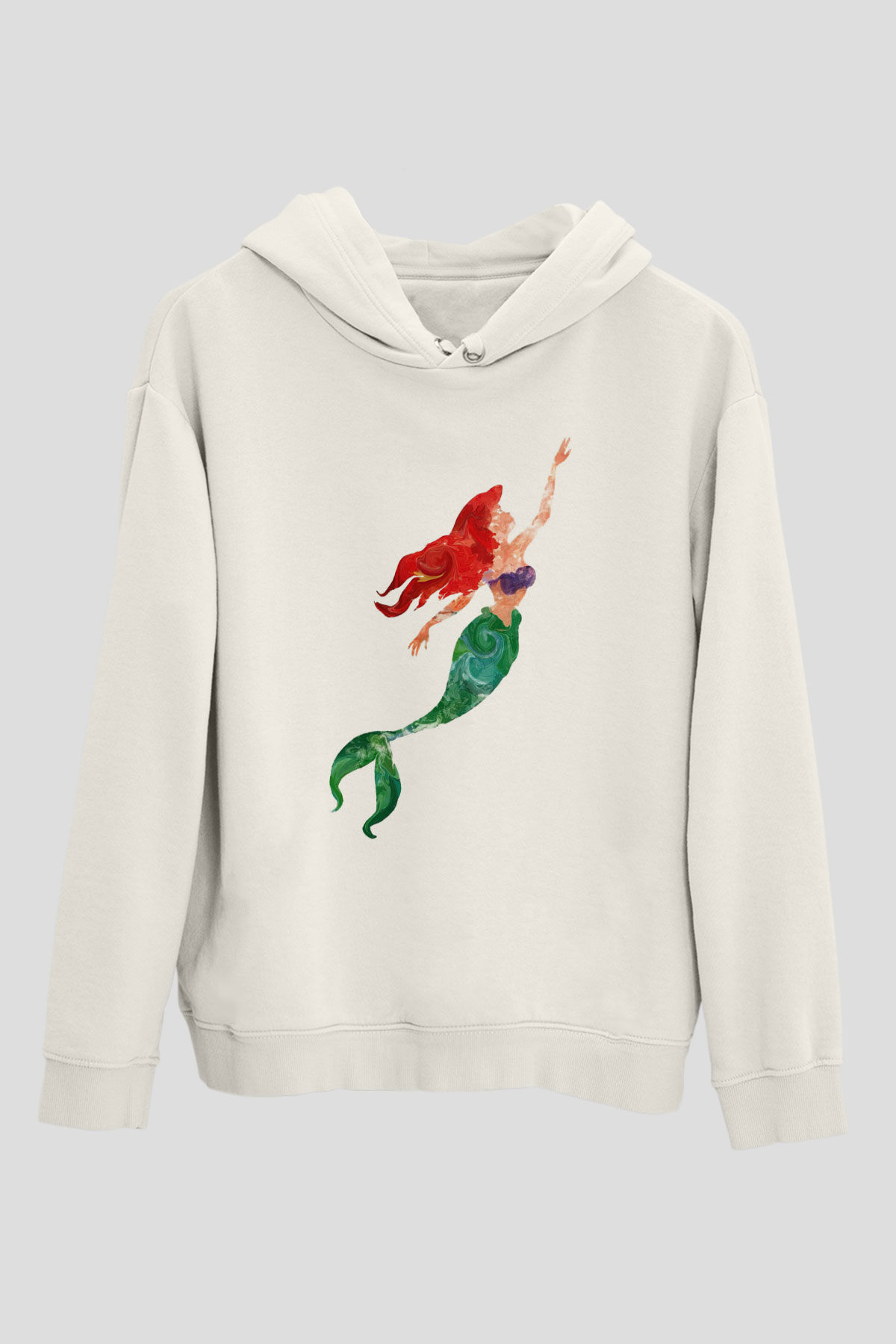 The Little Mermaid Beyaz Unisex Hoodie