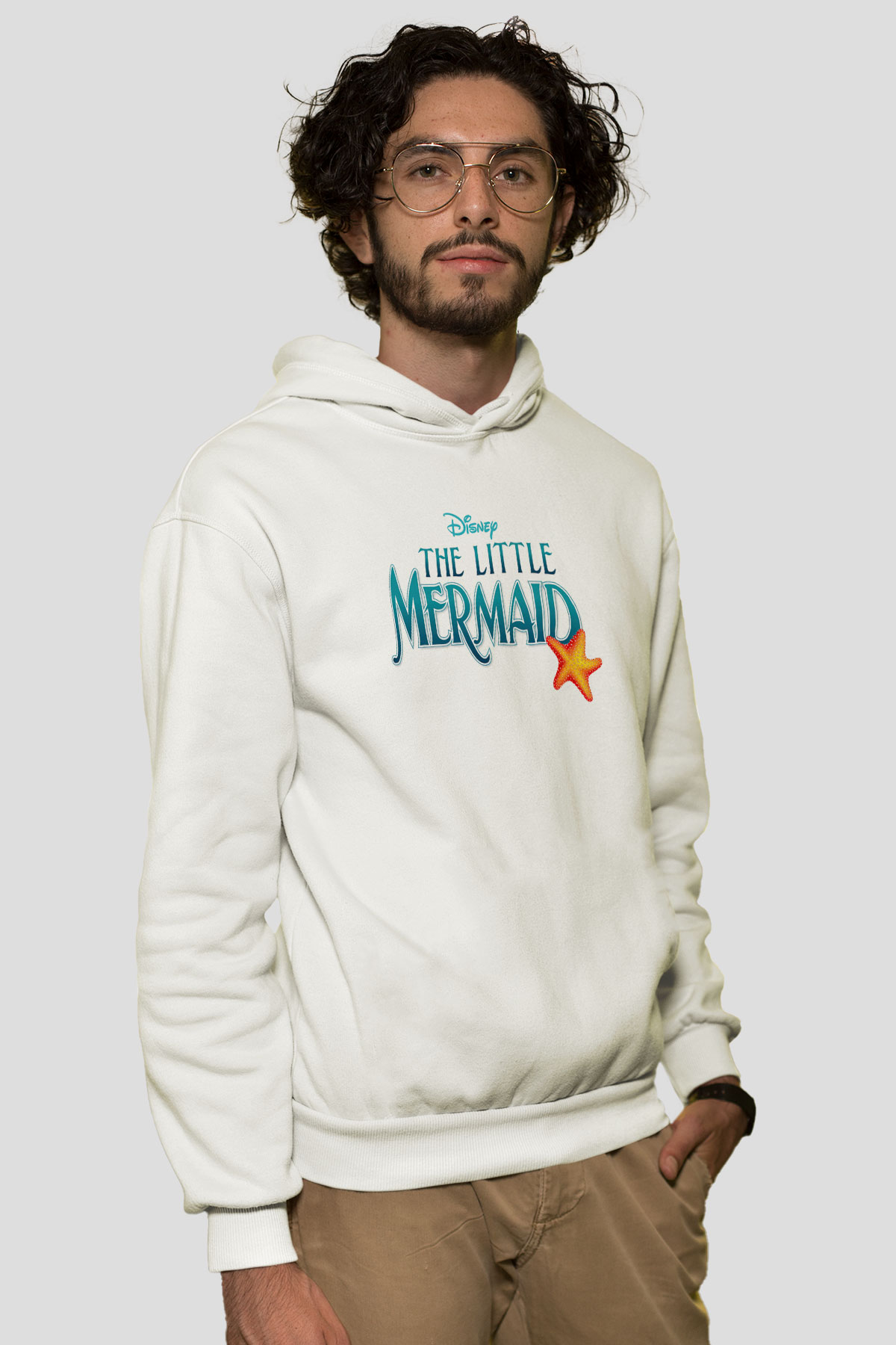 The Little Mermaid Beyaz Unisex Hoodie