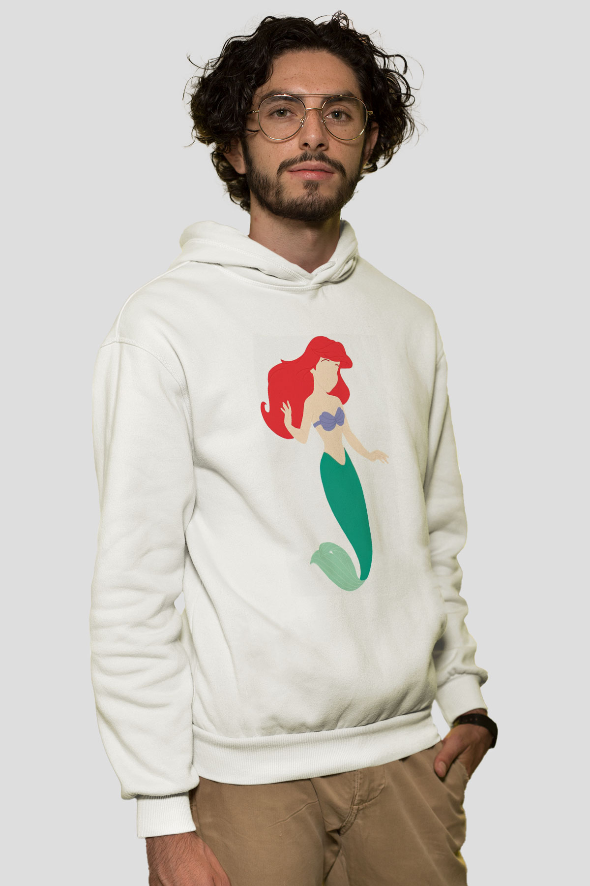 The Little Mermaid Beyaz Unisex Hoodie