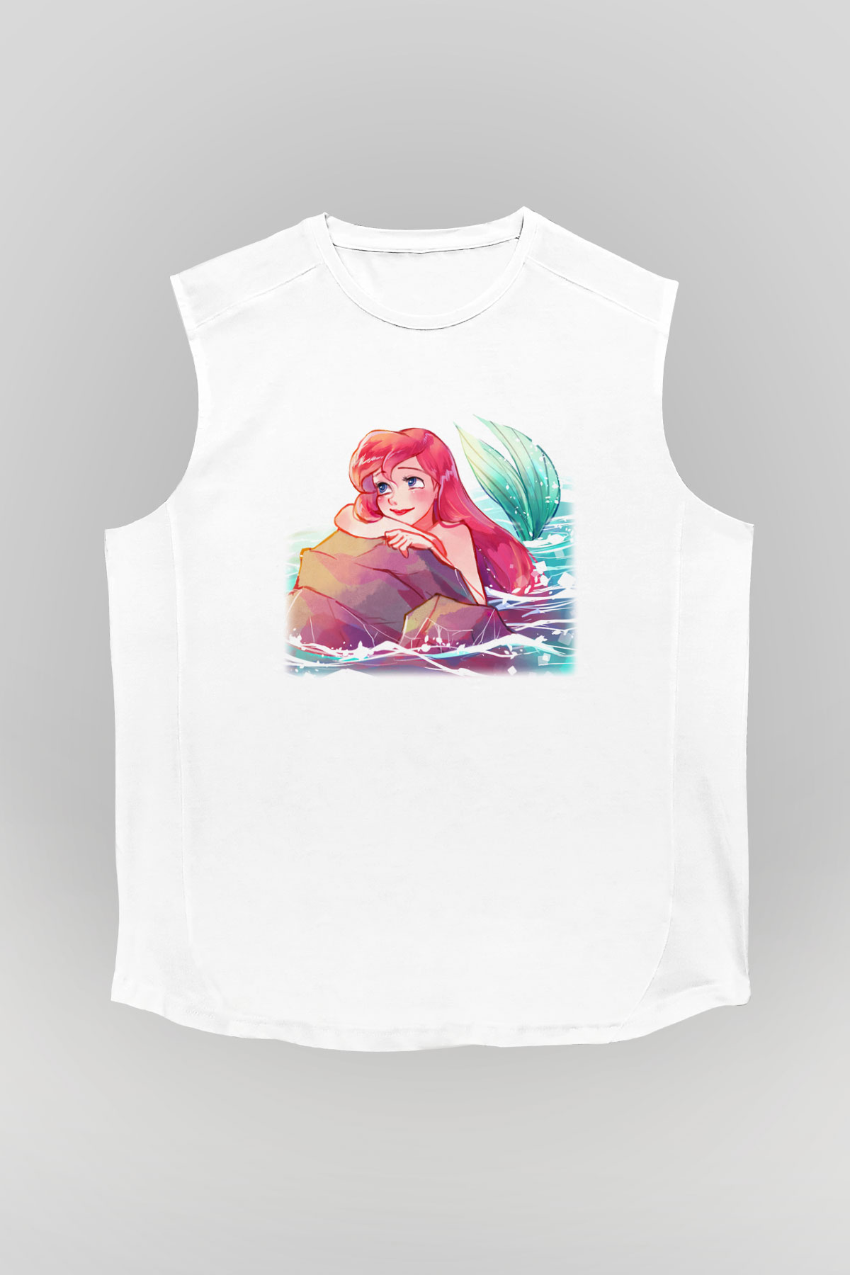 The Little Mermaid Beyaz Unisex Kolsuz Tişört