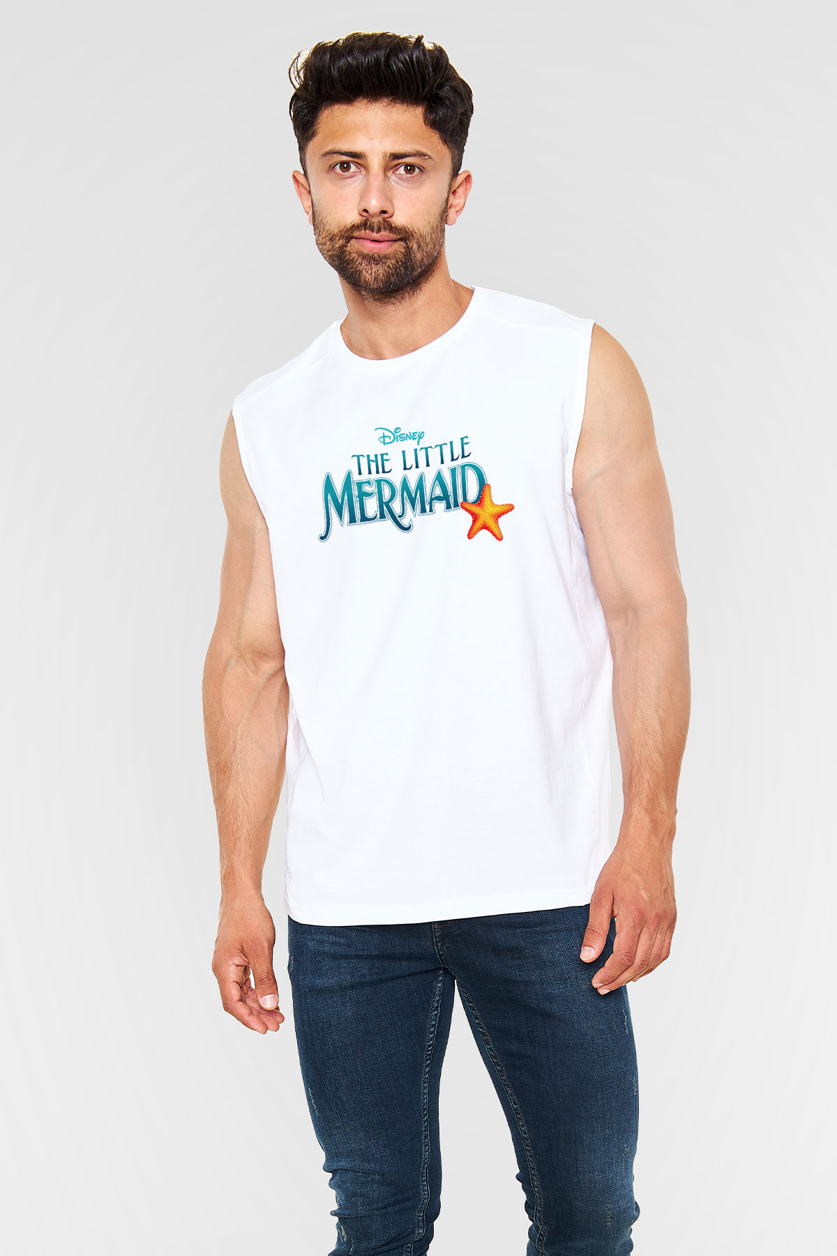 The Little Mermaid Beyaz Unisex Kolsuz Tişört