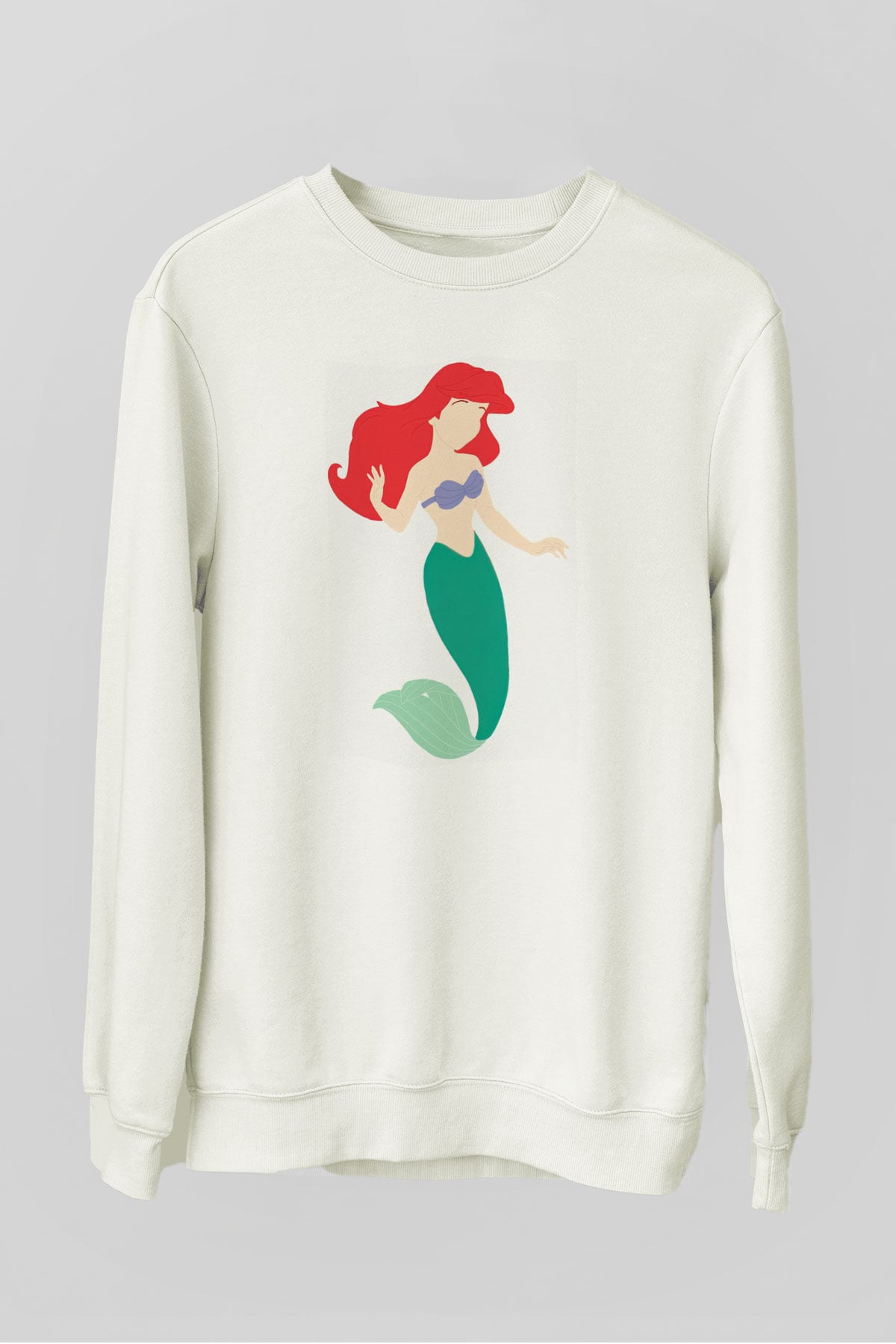 The Little Mermaid Beyaz Unisex Sweatshirt