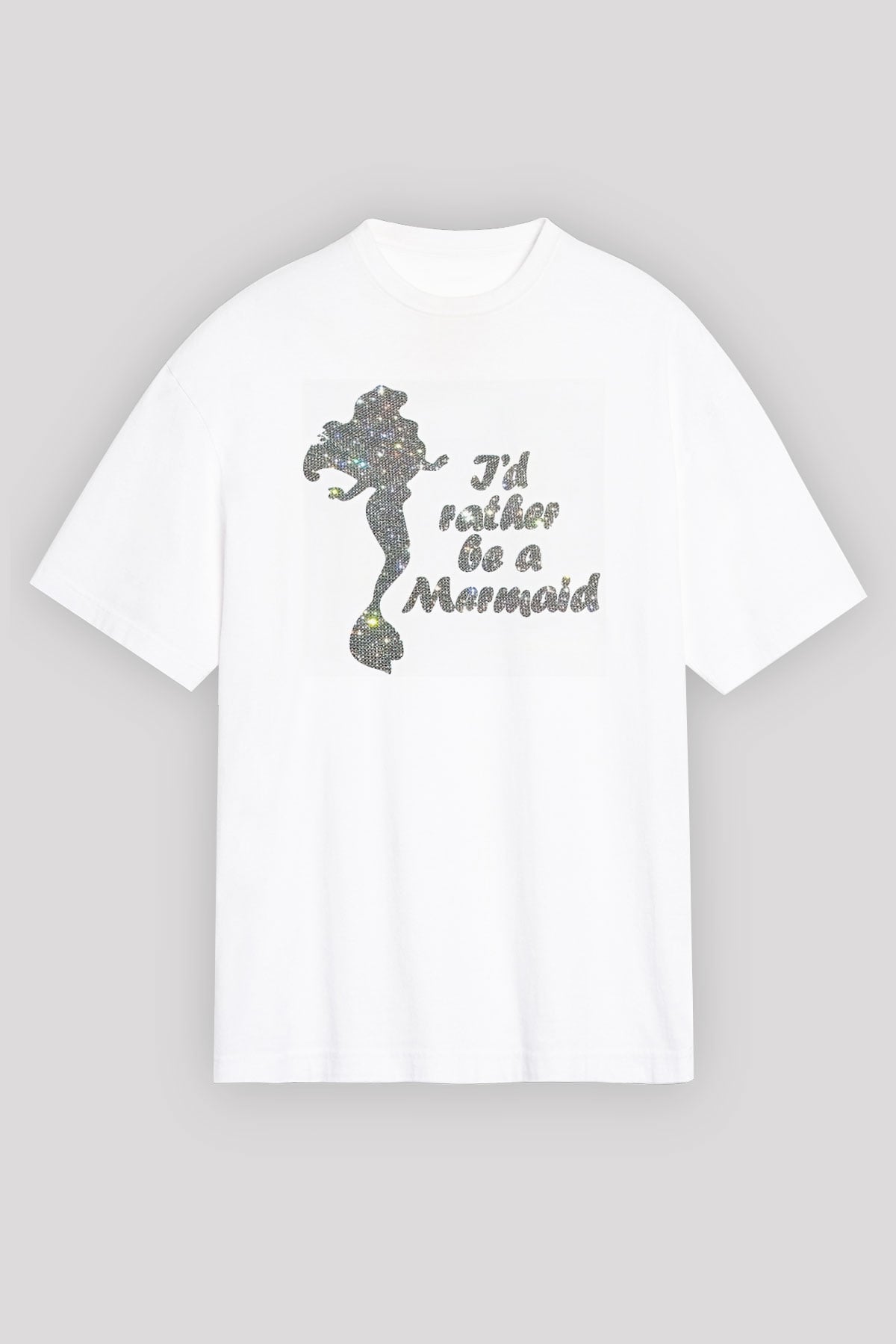 The Little Mermaid Beyaz Oversize Tişört Oversize T-shirt
