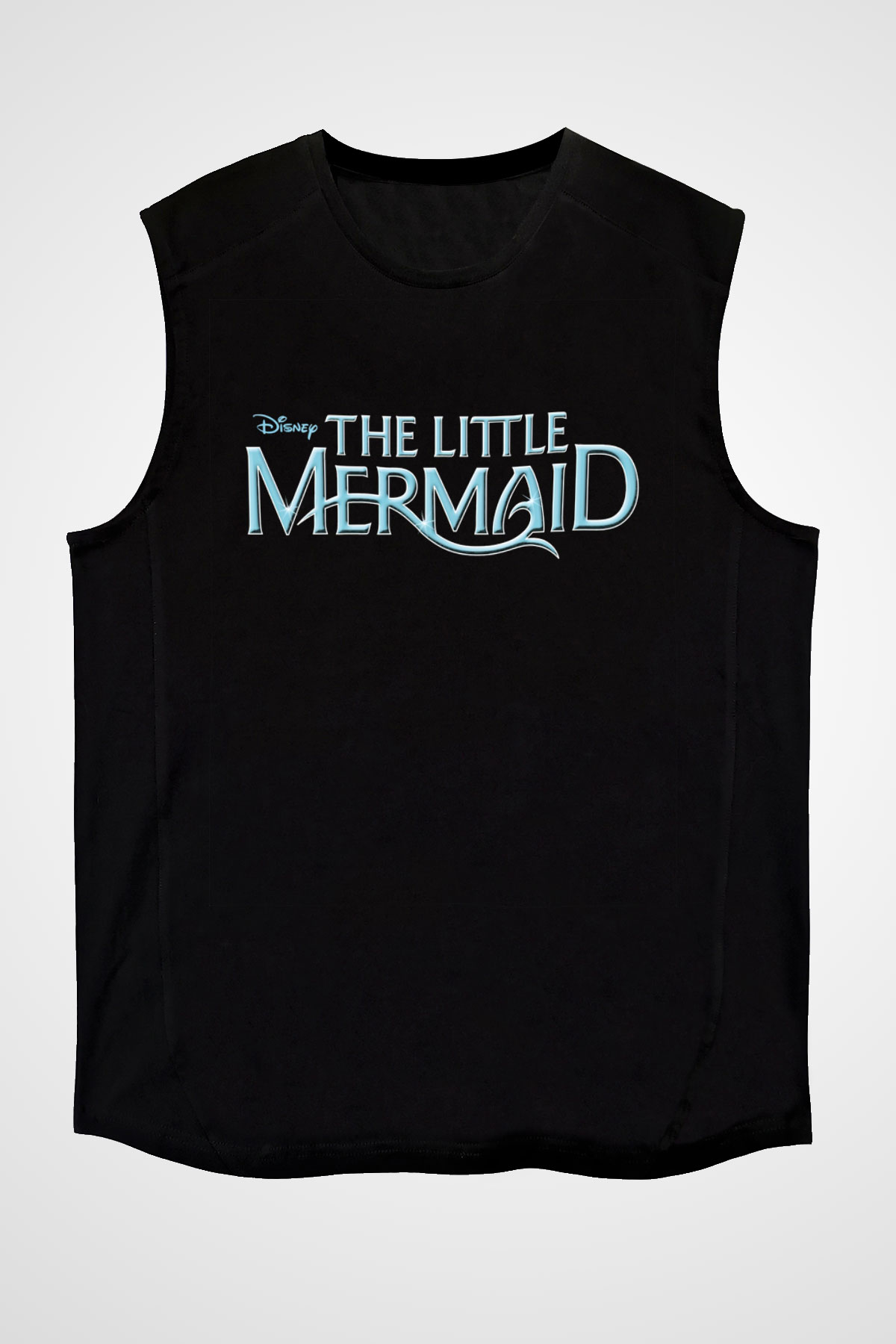 The Little Mermaid Siyah Unisex Kolsuz Tişört