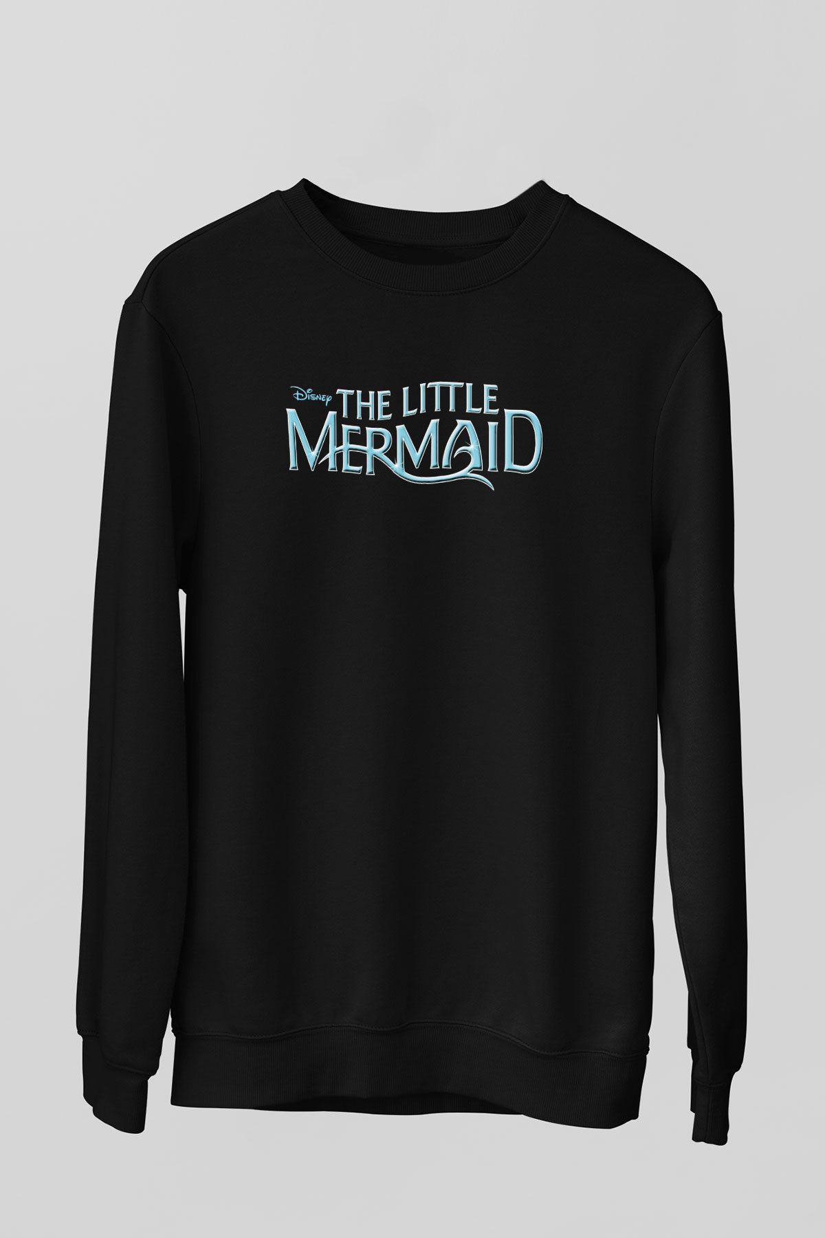 The Little Mermaid Siyah Unisex Sweatshirt