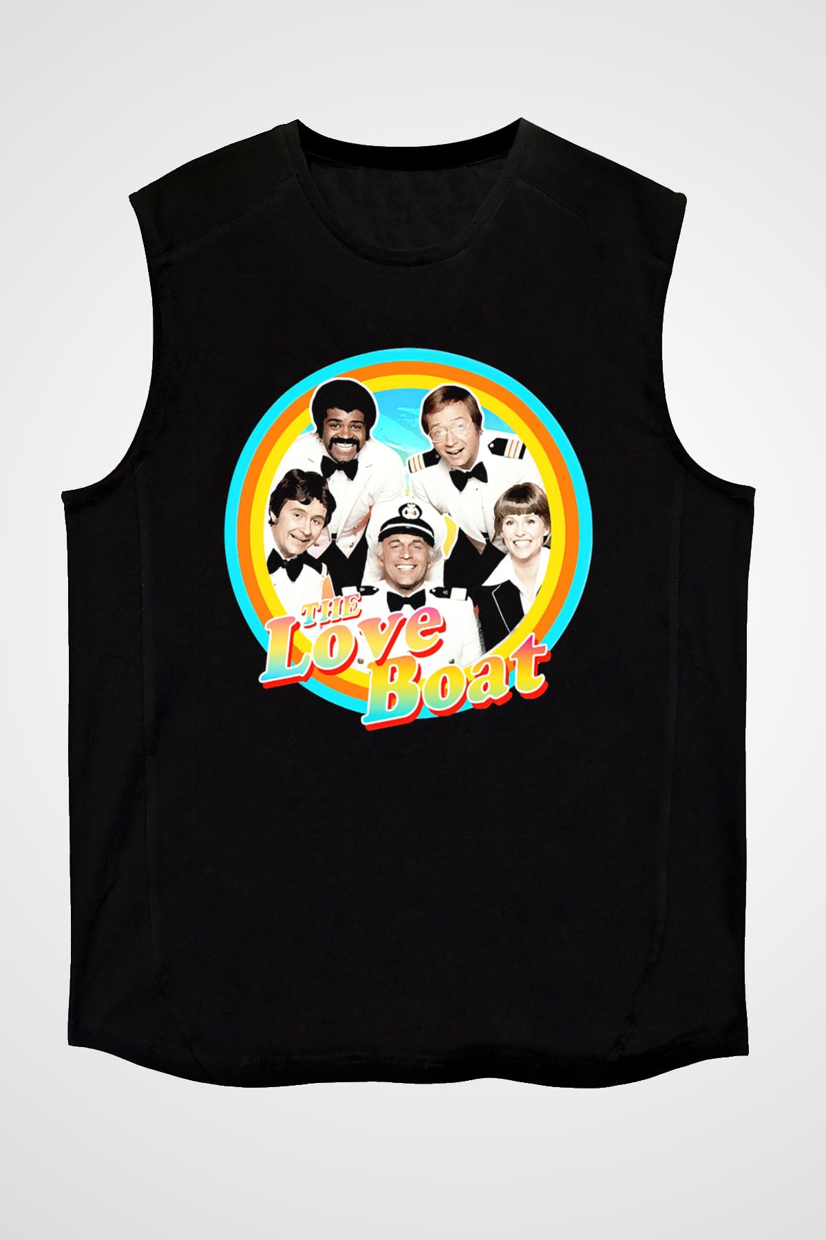 The Love Boat Siyah Unisex  Kolsuz Tişört