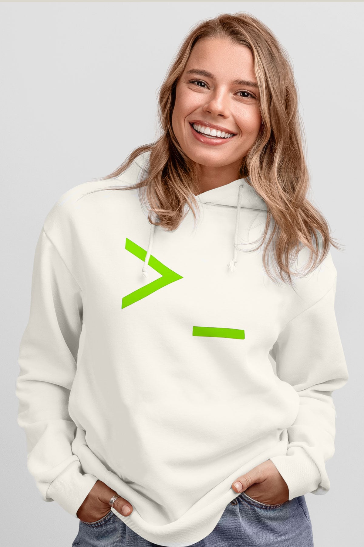 The Matrix Beyaz Unisex Hoodie