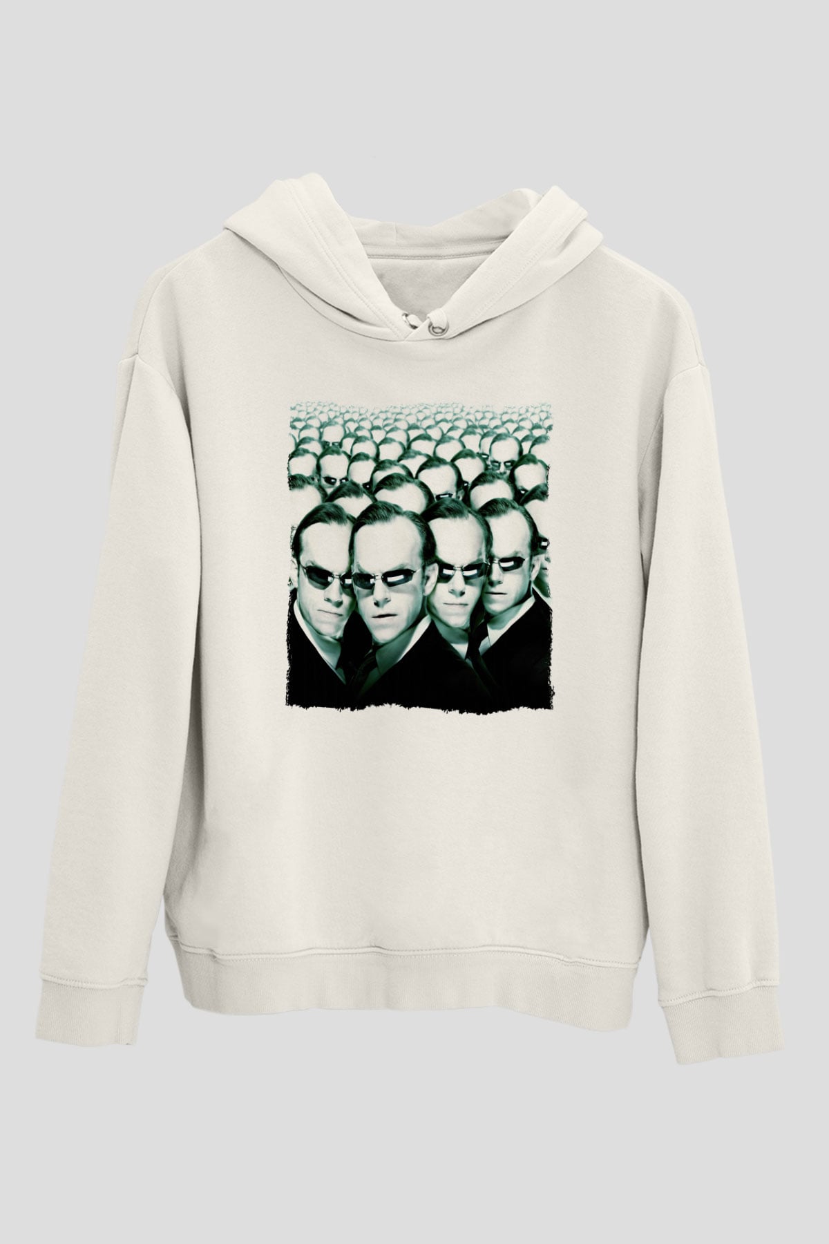 The Matrix Beyaz Unisex Hoodie