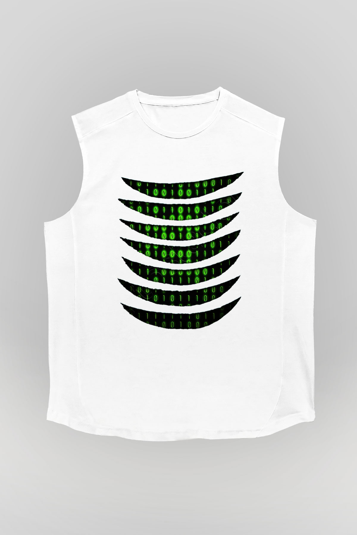 The Matrix Beyaz Unisex Kolsuz Tişört