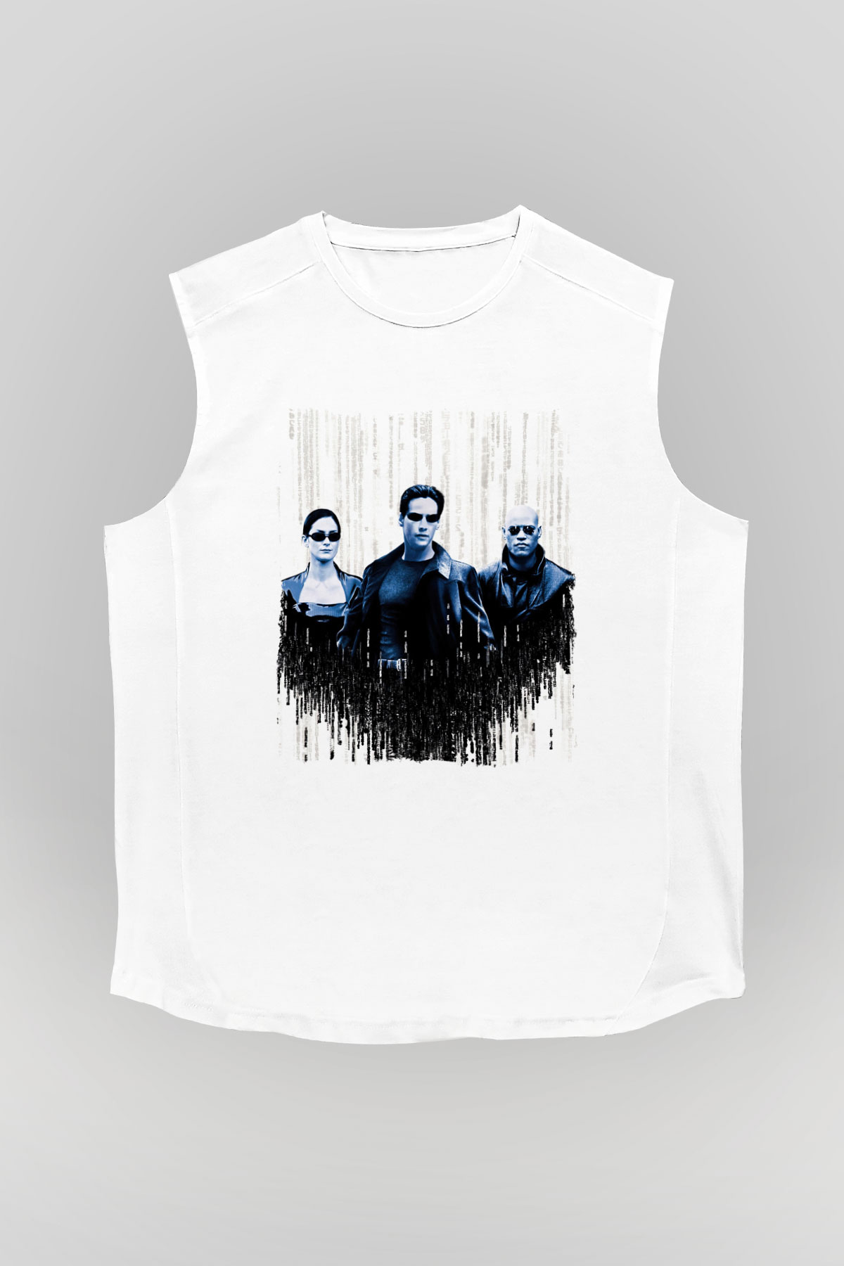 The Matrix Beyaz Unisex Kolsuz Tişört