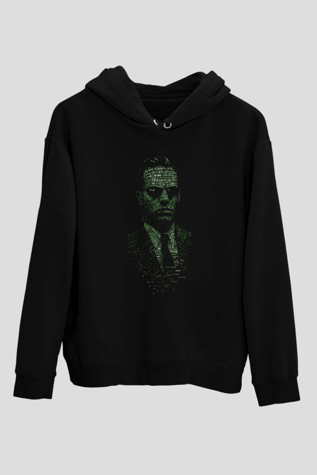 The Matrix Siyah Unisex Kapşonlu Sweatshirt