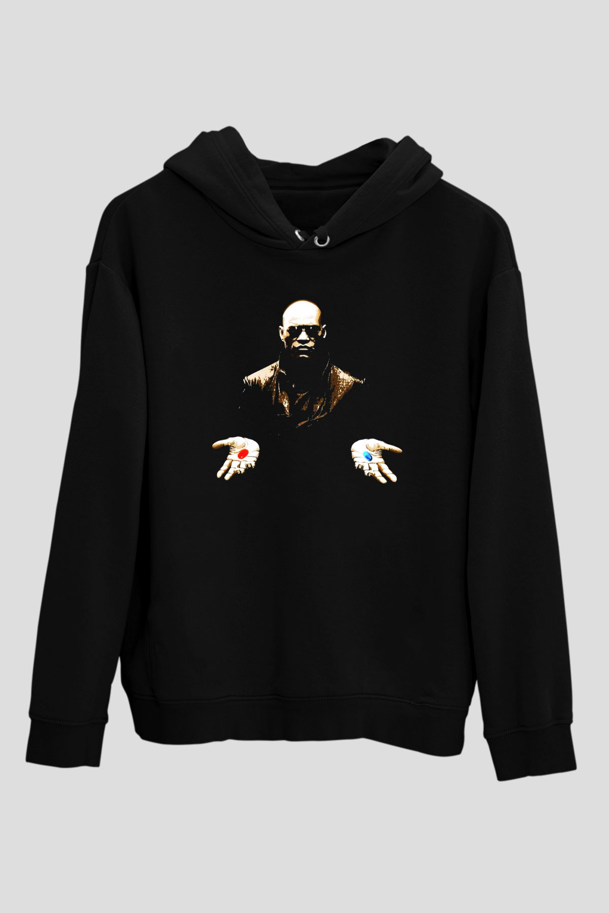 The Matrix Siyah Unisex Kapşonlu Sweatshirt