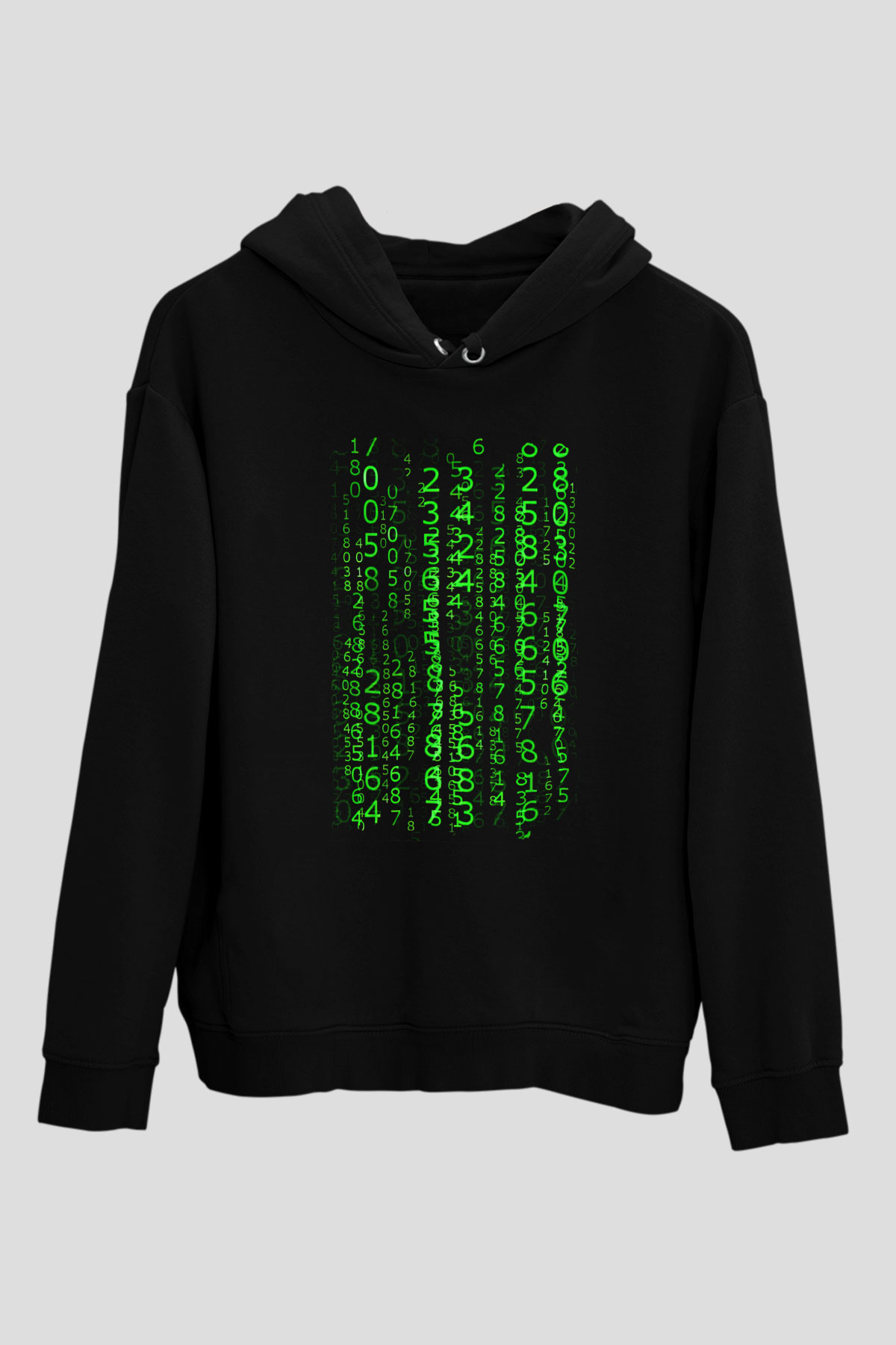 The Matrix Siyah Unisex Kapşonlu Sweatshirt