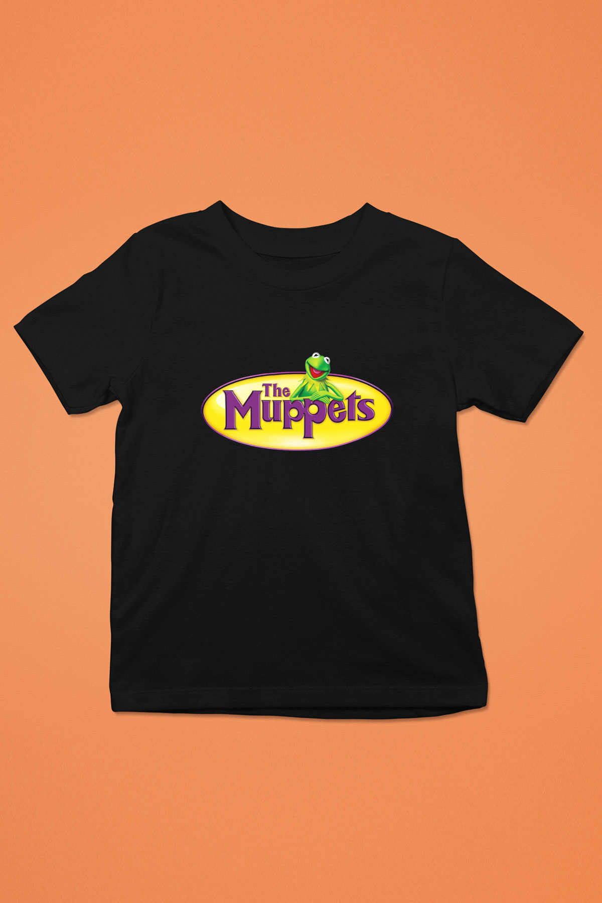 The Muppets Baskılı Siyah Unisex Çocuk Tişört